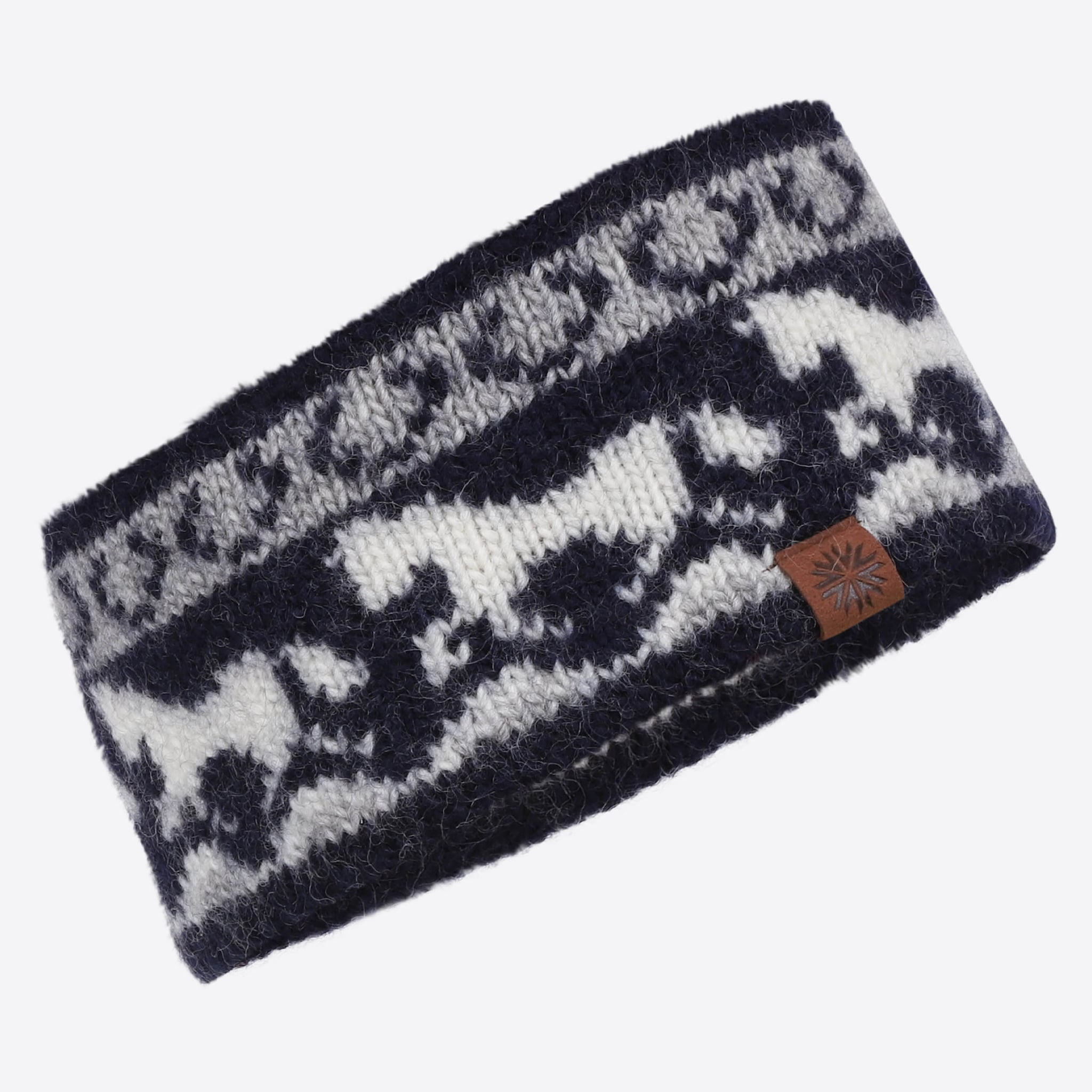 Sleipnir wool headband with horse pattern