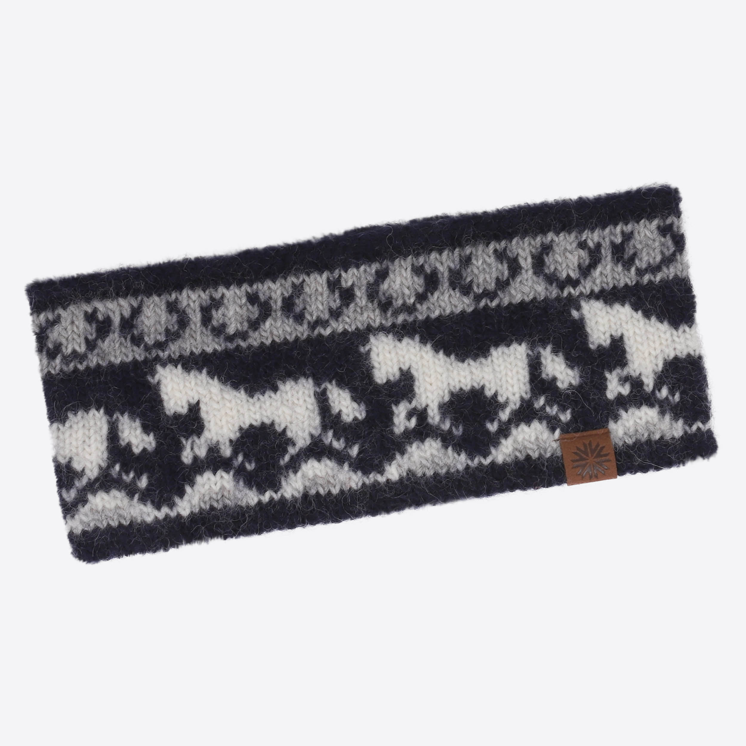 Sleipnir wool headband with horse design