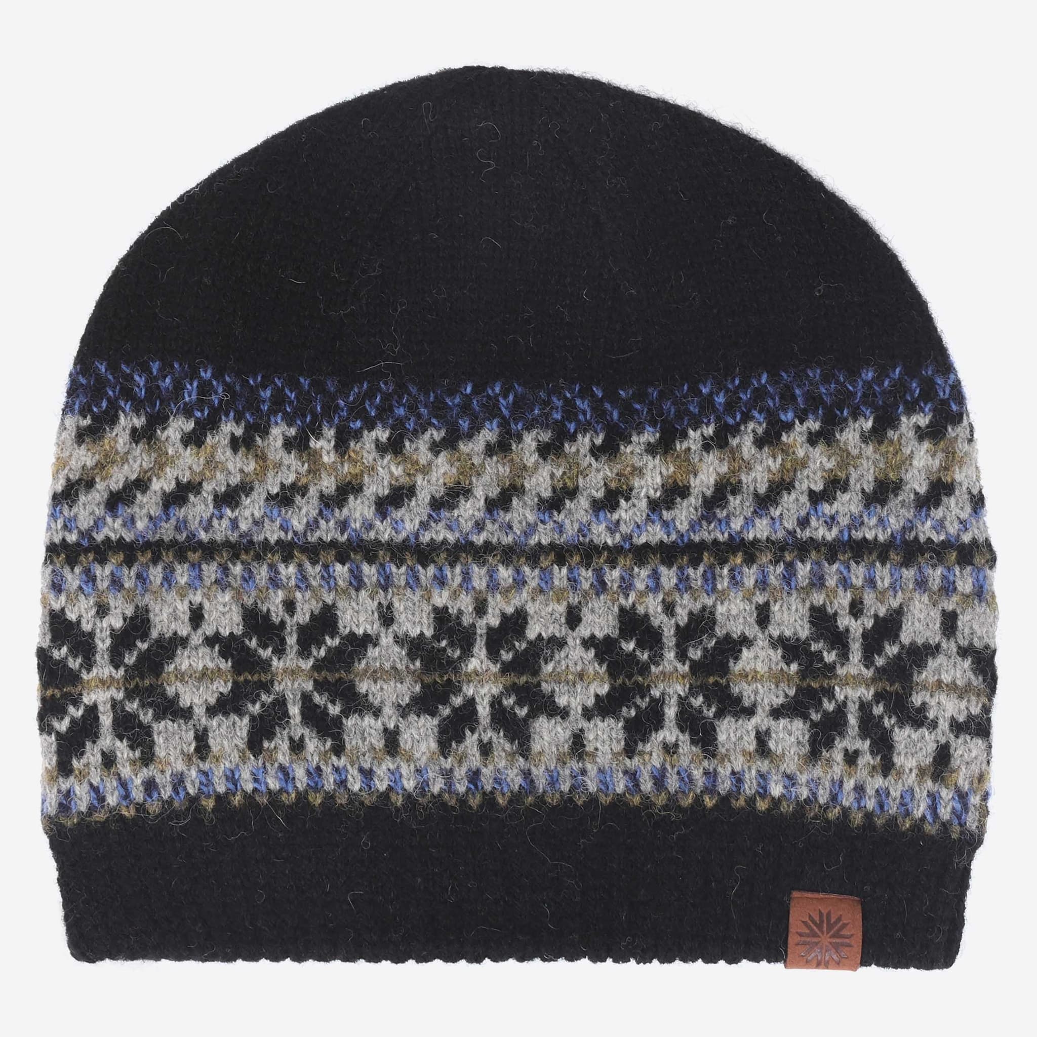 Wool hat with Nordic pattern