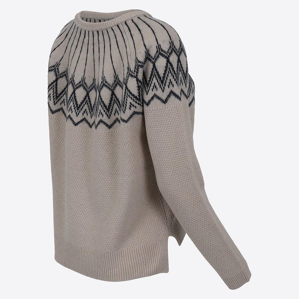 Skaftafell merino peysa með norrænu mynstri