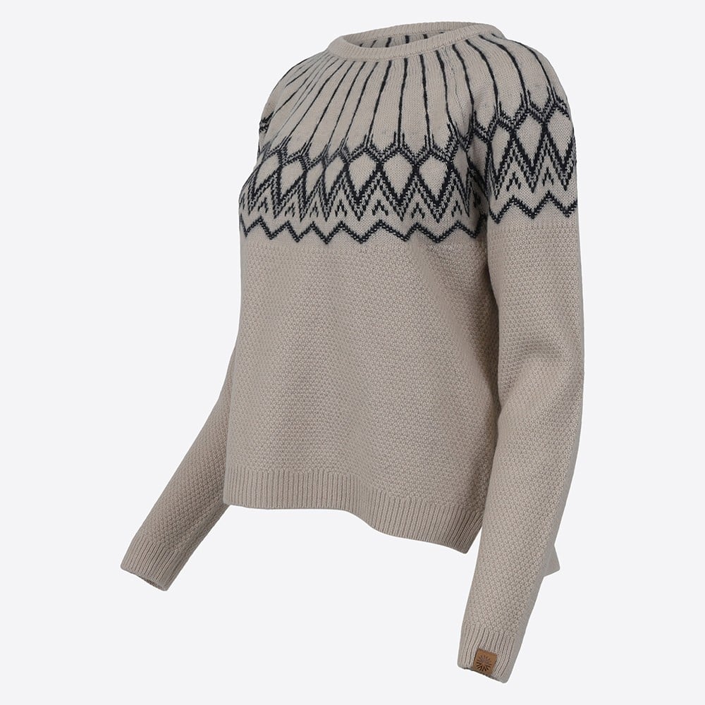 Skaftafell merino peysa með norrænu mynstri