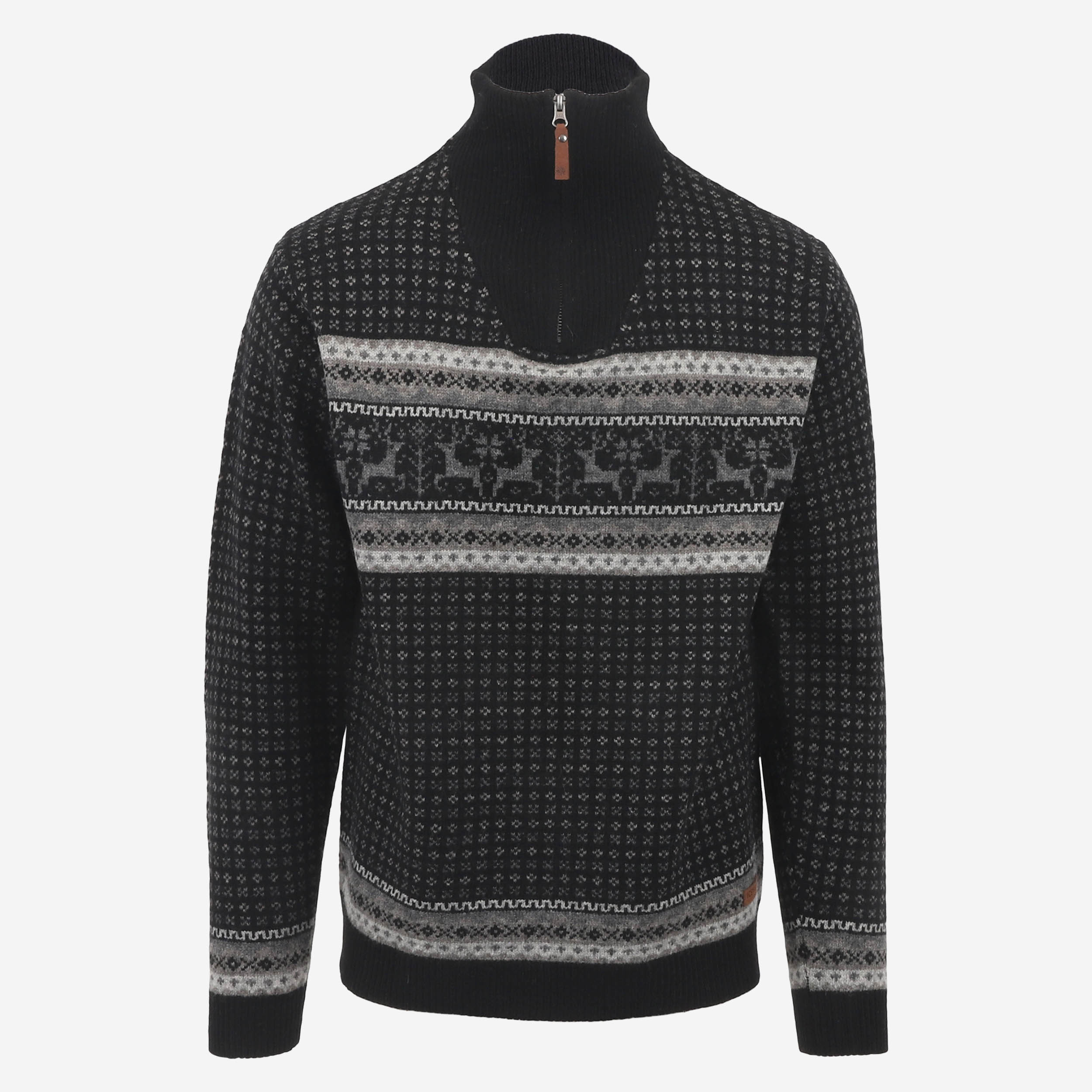 Hreindýrsholt Pull-over tricoté avec motifs rennes 