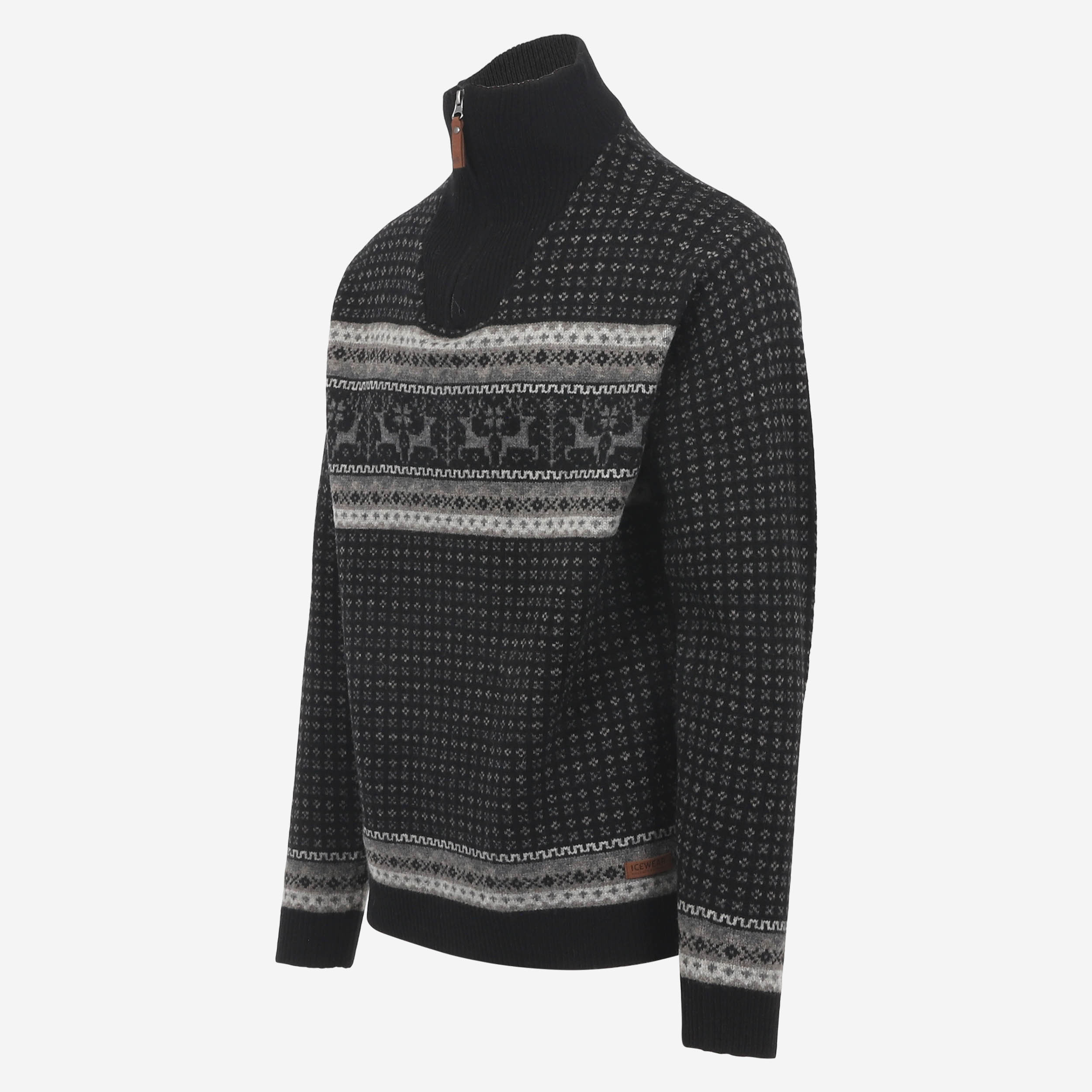 Hreindýrsholt Pull-over tricoté avec motifs rennes 