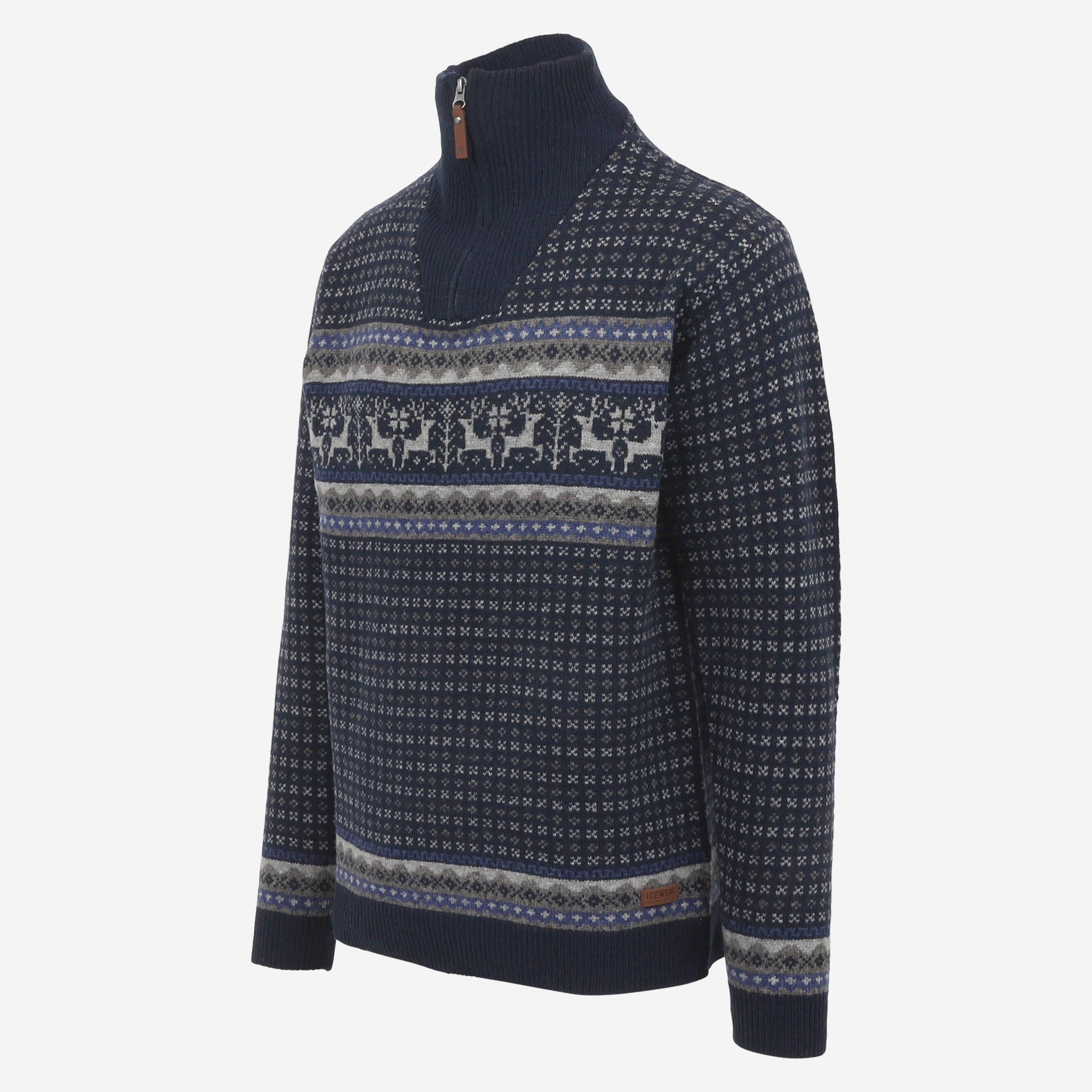 Hreindýrsholt Pull-over tricoté avec motifs rennes 