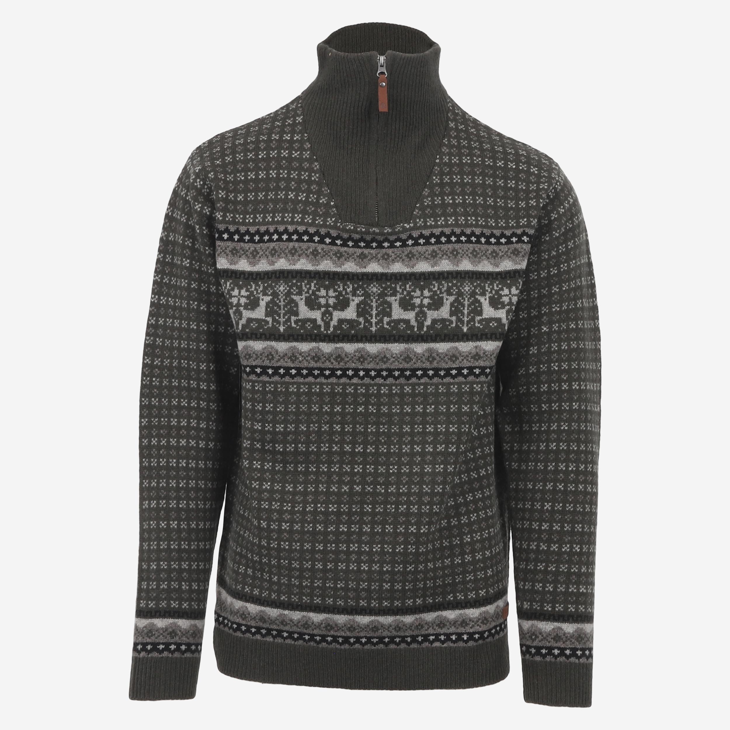 Hreindýrsholt Pull-over tricoté avec motifs rennes 