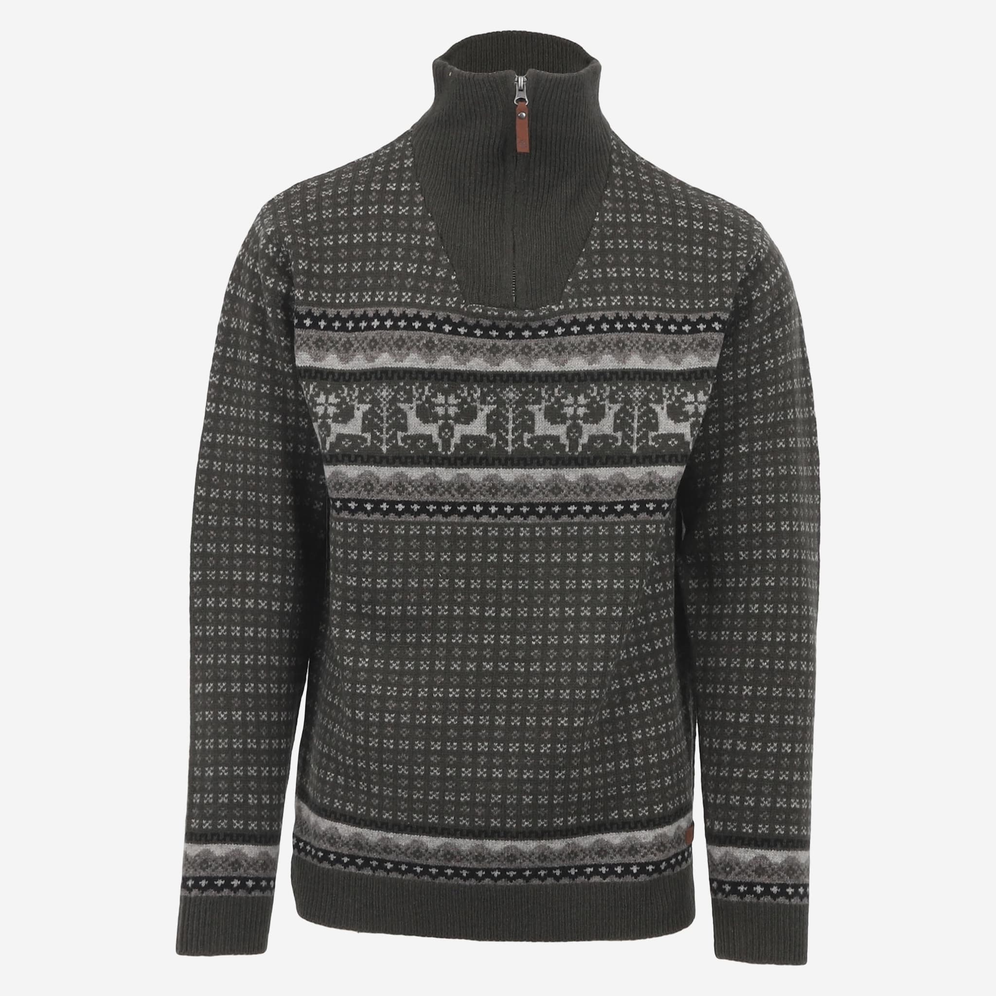 Hreindýrsholt Pull-over tricoté avec motifs rennes 