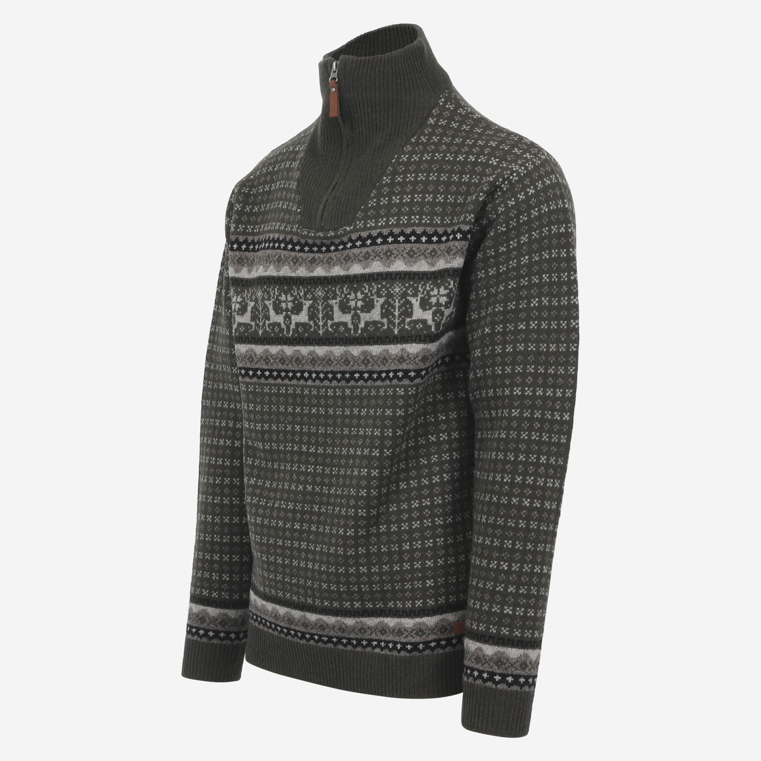 Hreindýrsholt Pull-over tricoté avec motifs rennes 