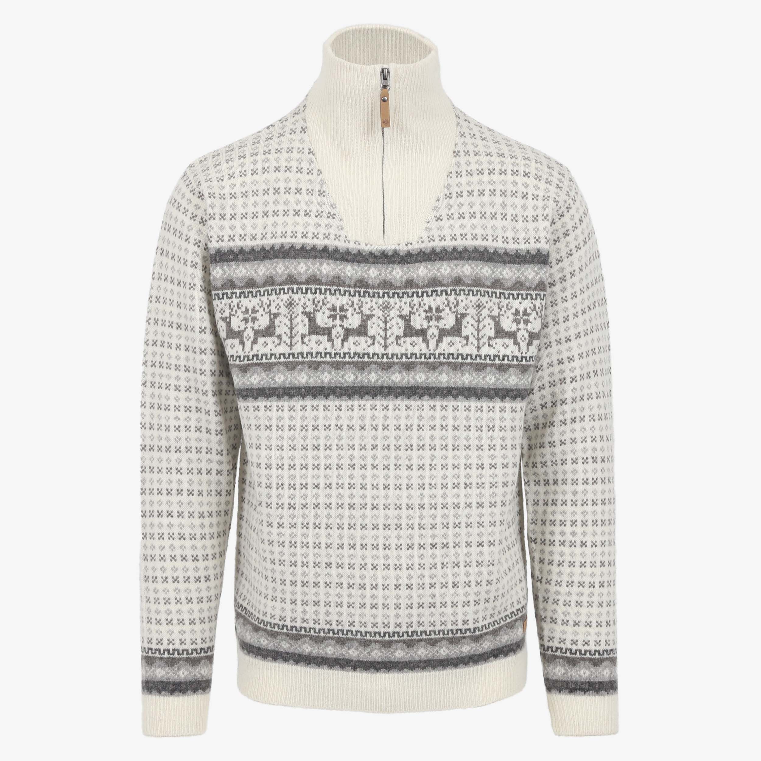 Hreindýrsholt Pull-over tricoté avec motifs rennes 