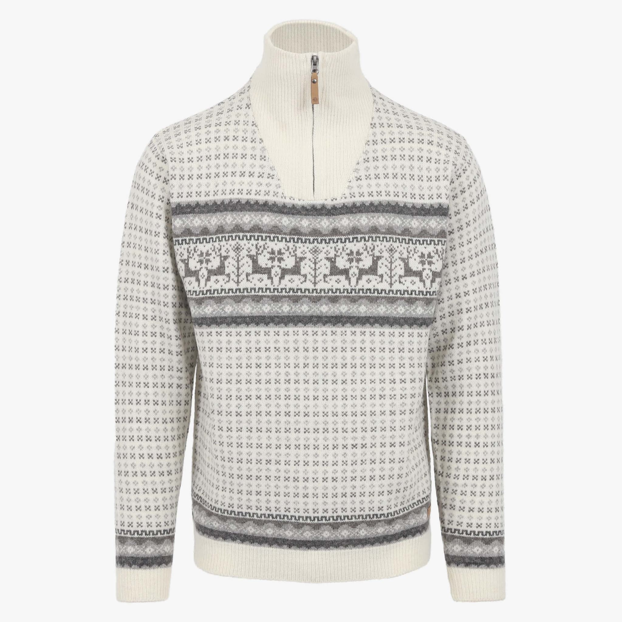 Hreindýrsholt knitted jumper with reindeer motifs 