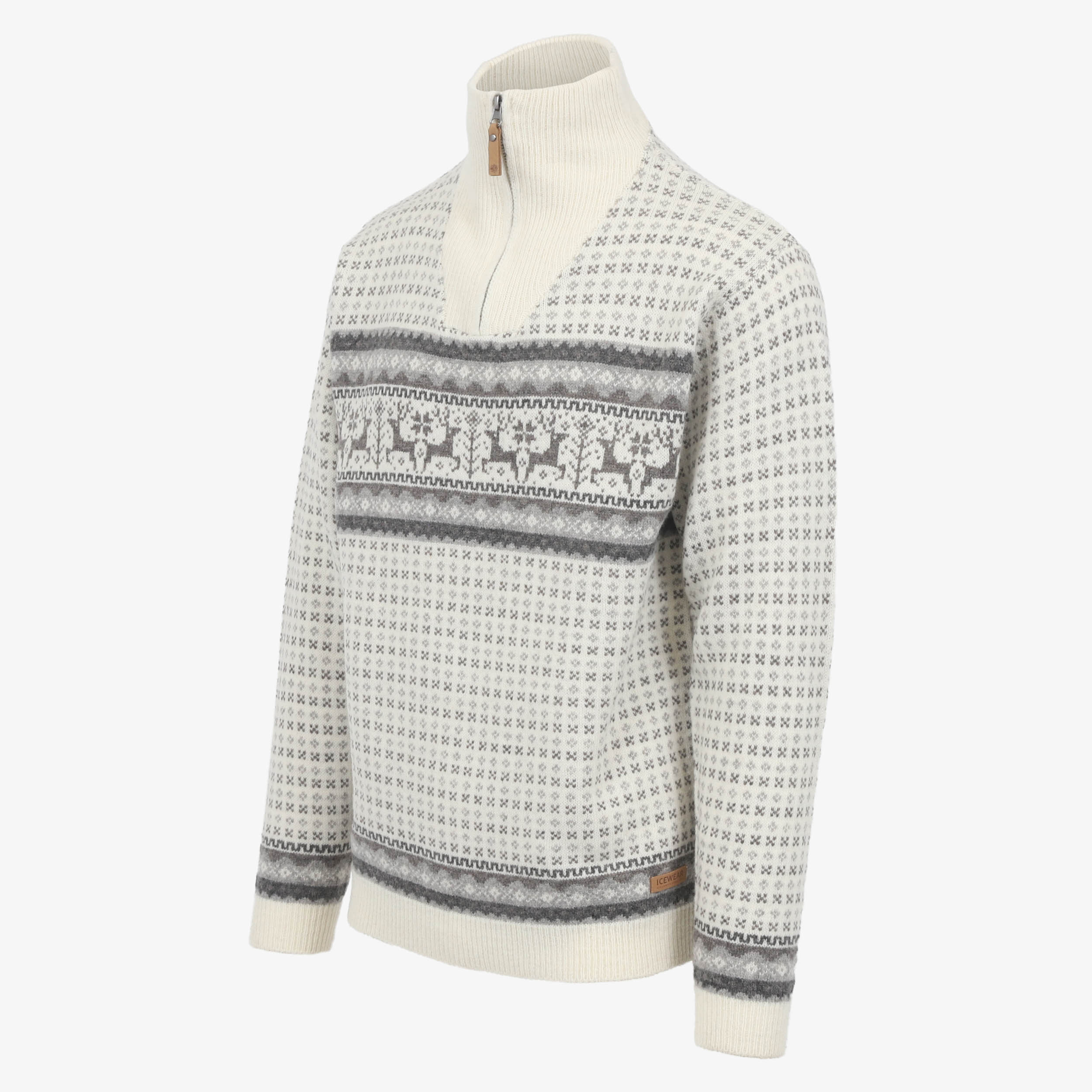 Hreindýrsholt Pull-over tricoté avec motifs rennes 