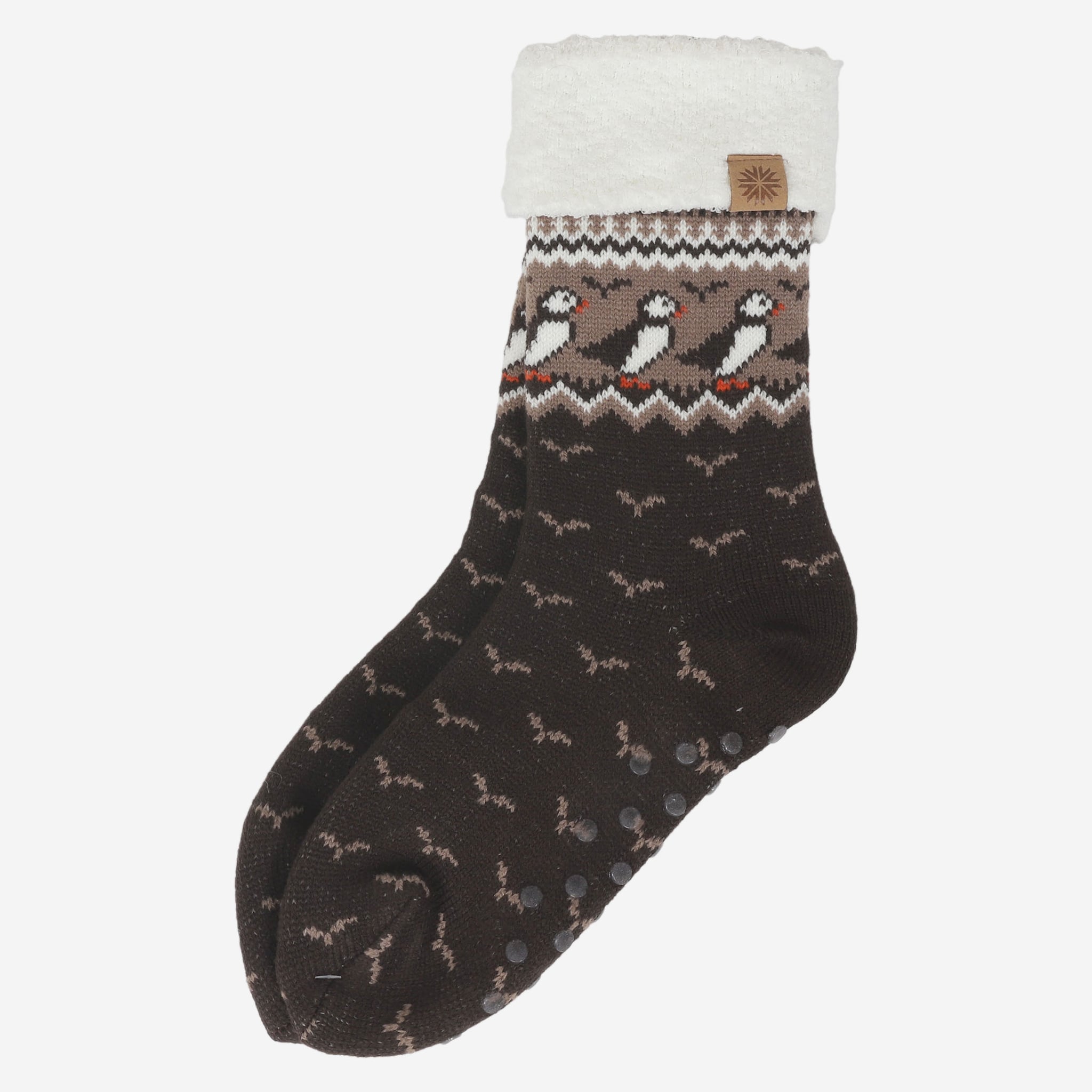 Lundaklettur Socken mit Papageientaucher-Muster