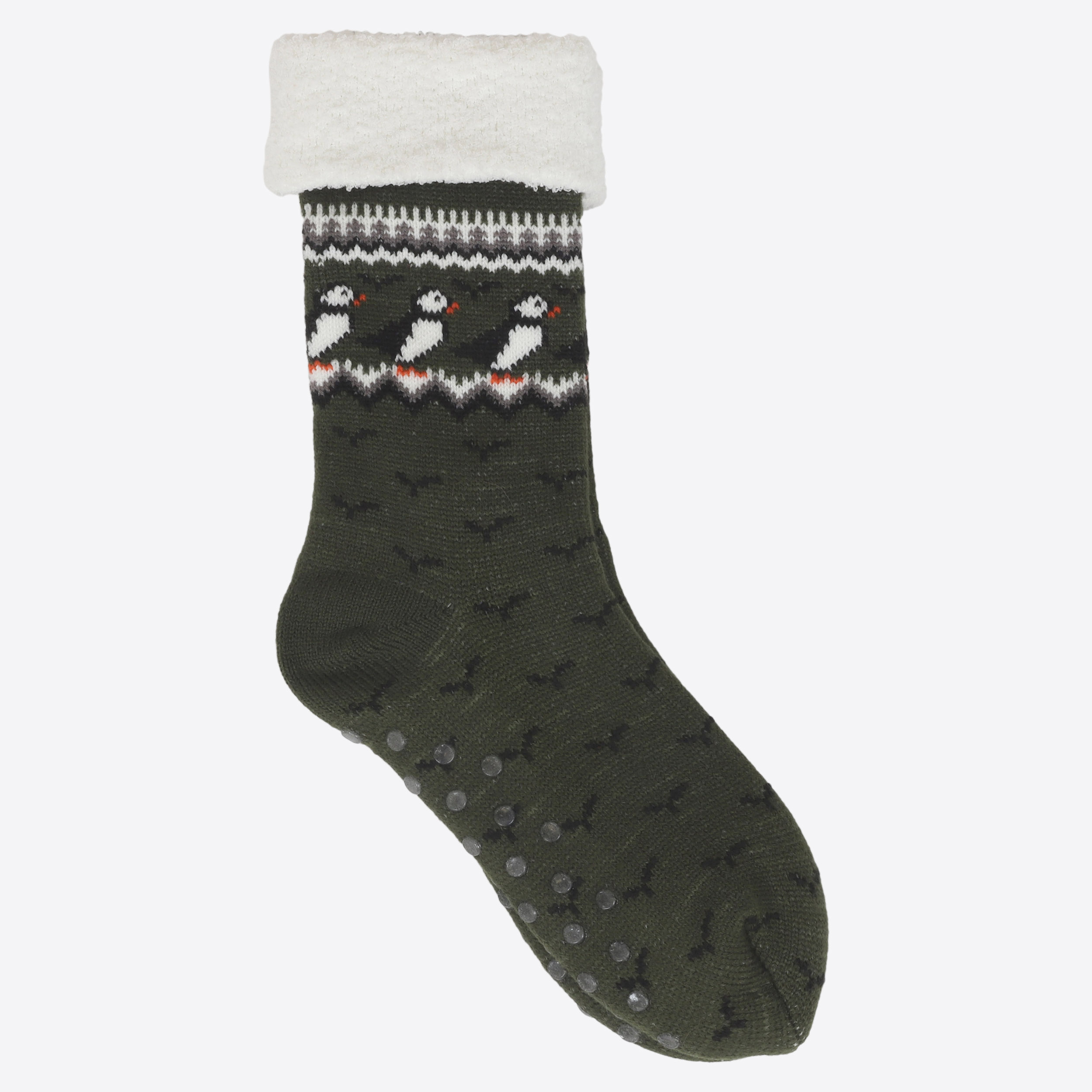Lundaklettur Socken mit Papageientaucher-Muster