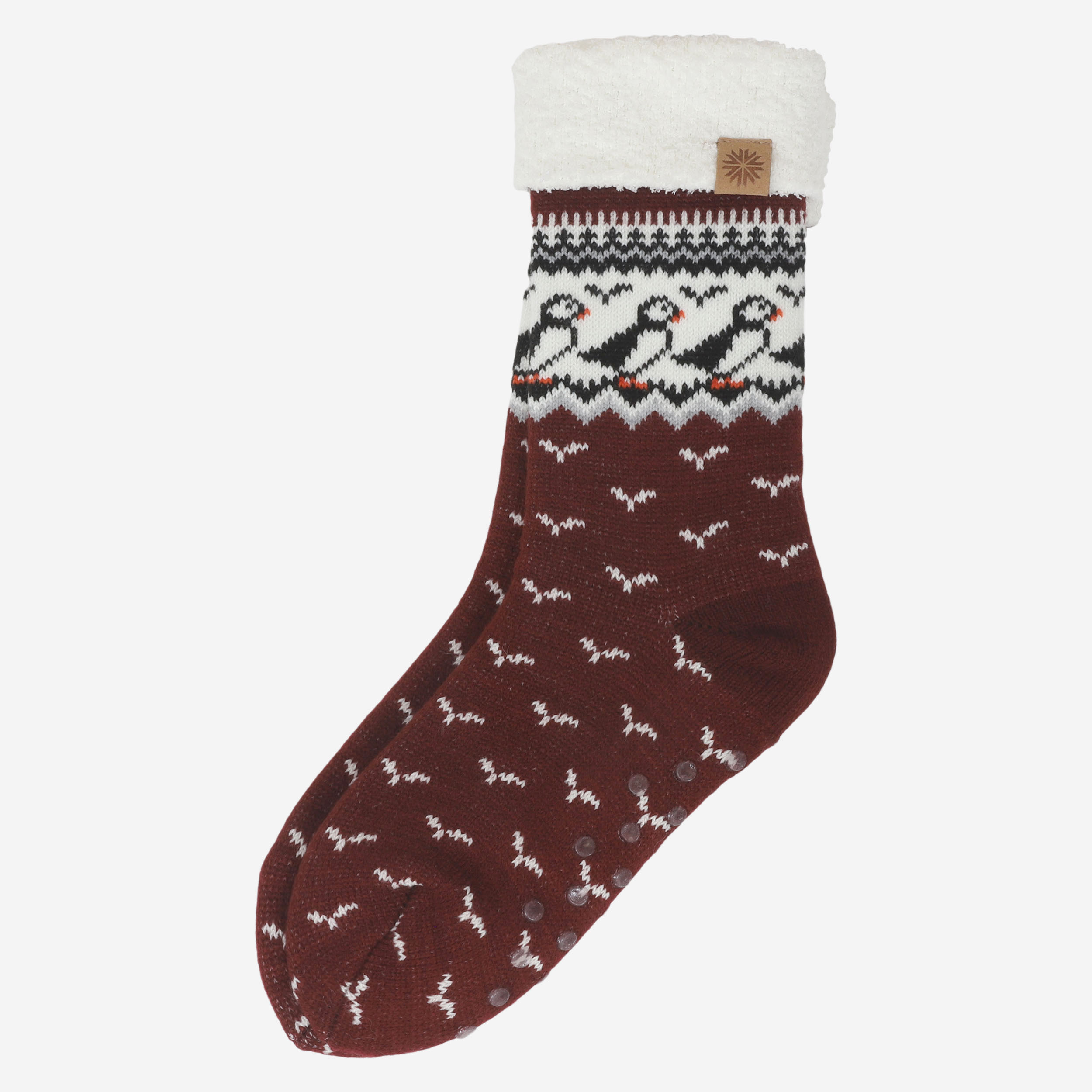 Lundaklettur Socken mit Papageientaucher-Muster