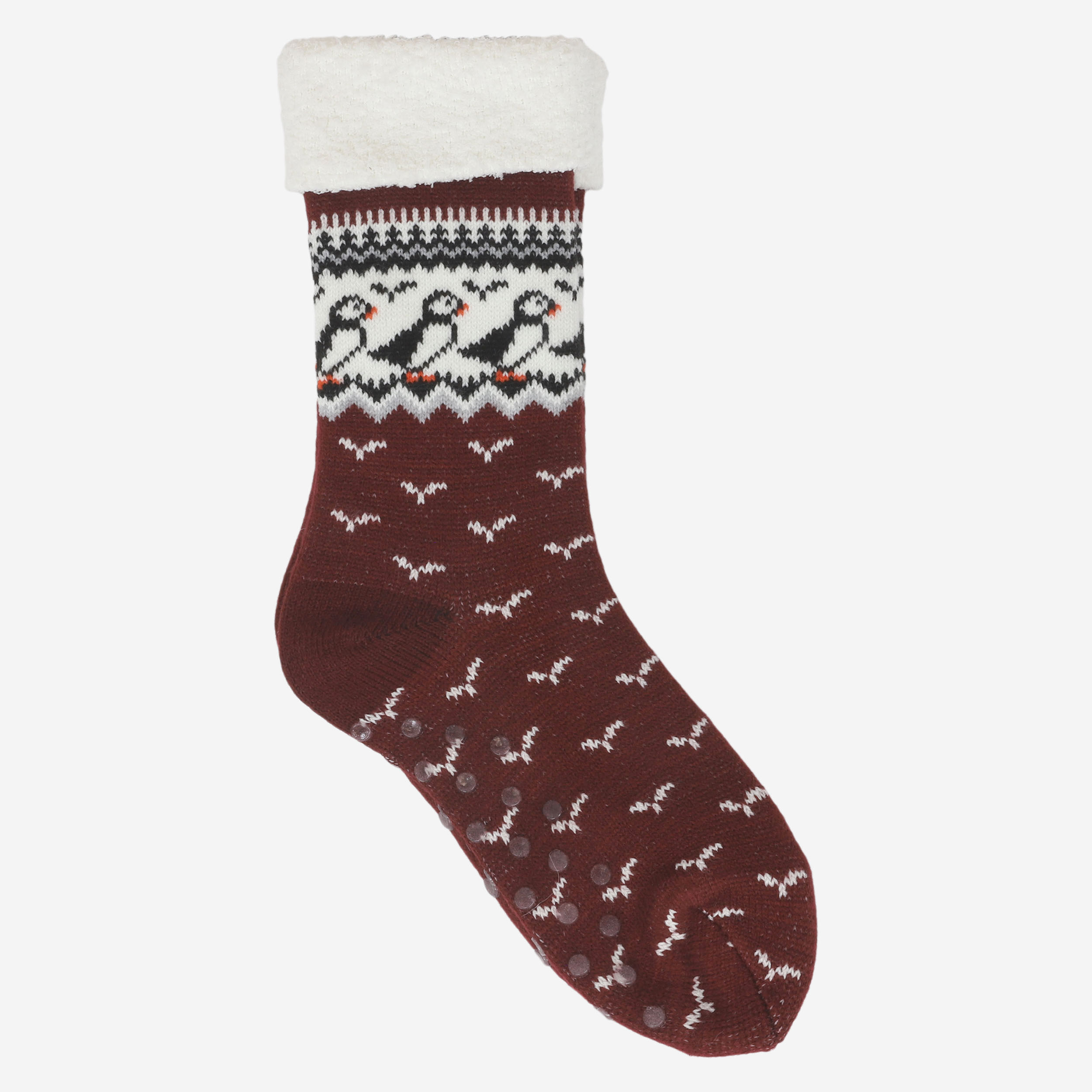 Lundaklettur Socken mit Papageientaucher-Muster