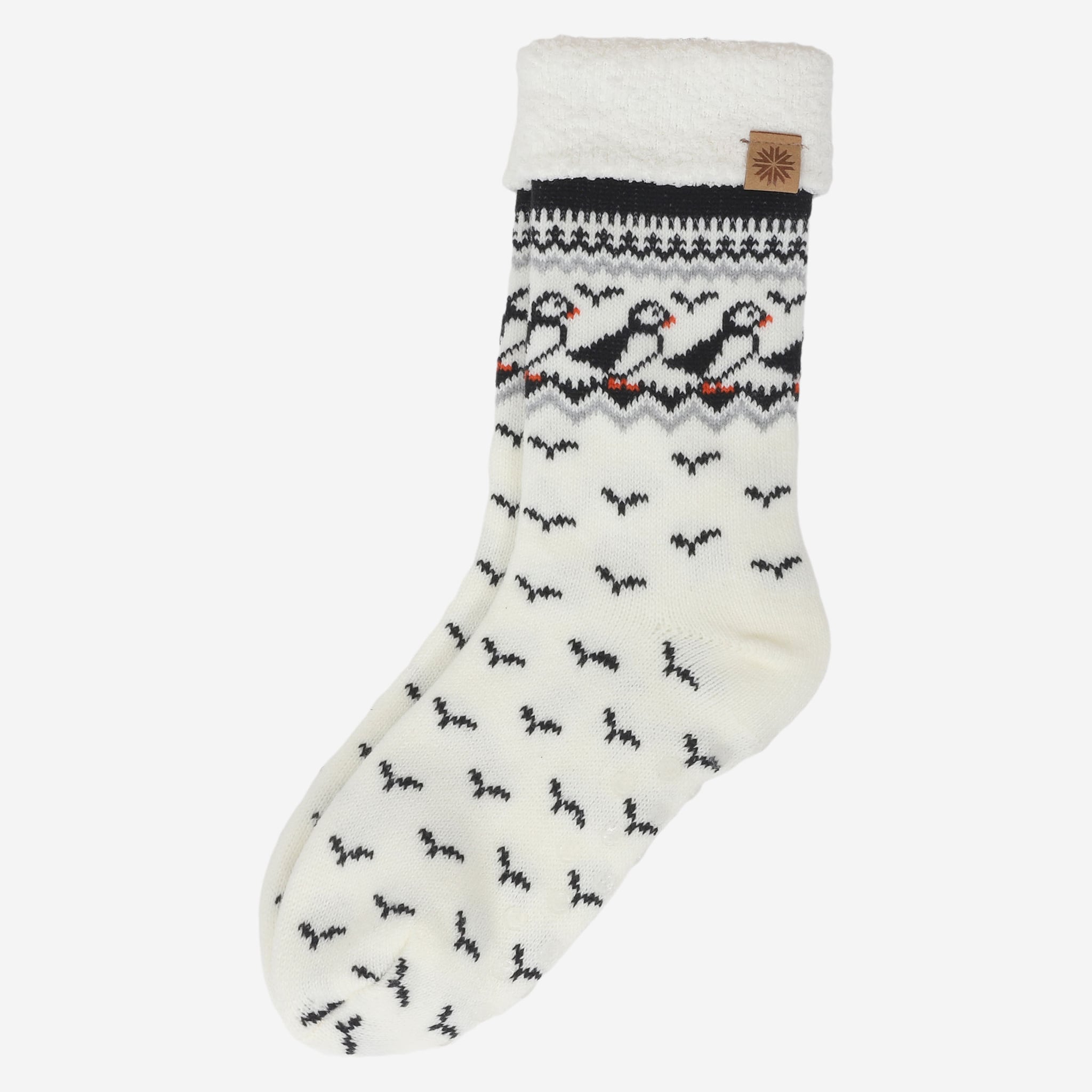 Lundaklettur warm socks with puffin pattern