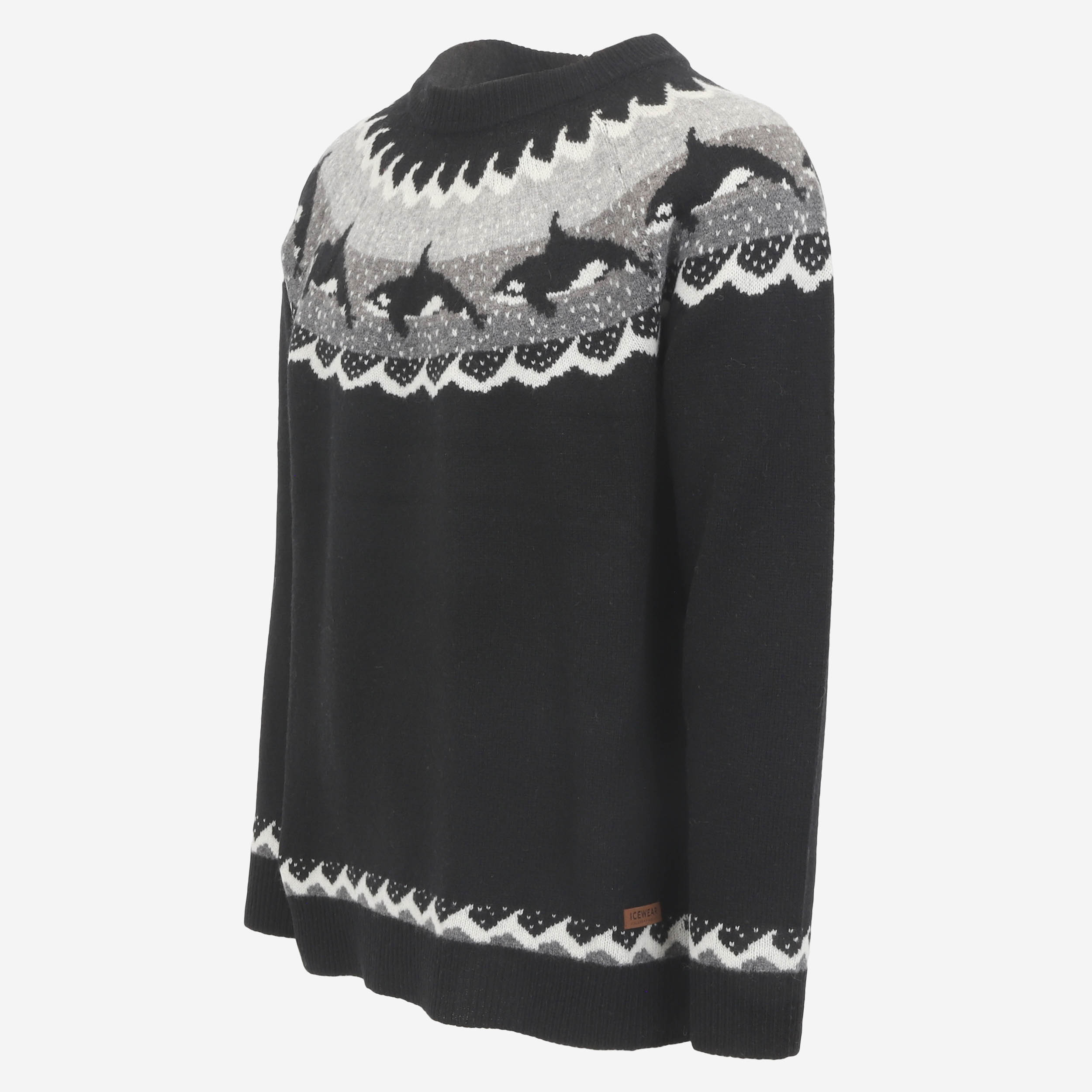 Hvalur Pull en laine avec motif orque 