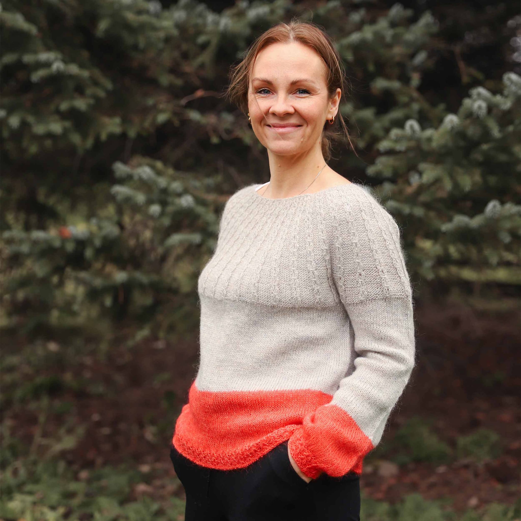 Perla adult sweater knitting pattern