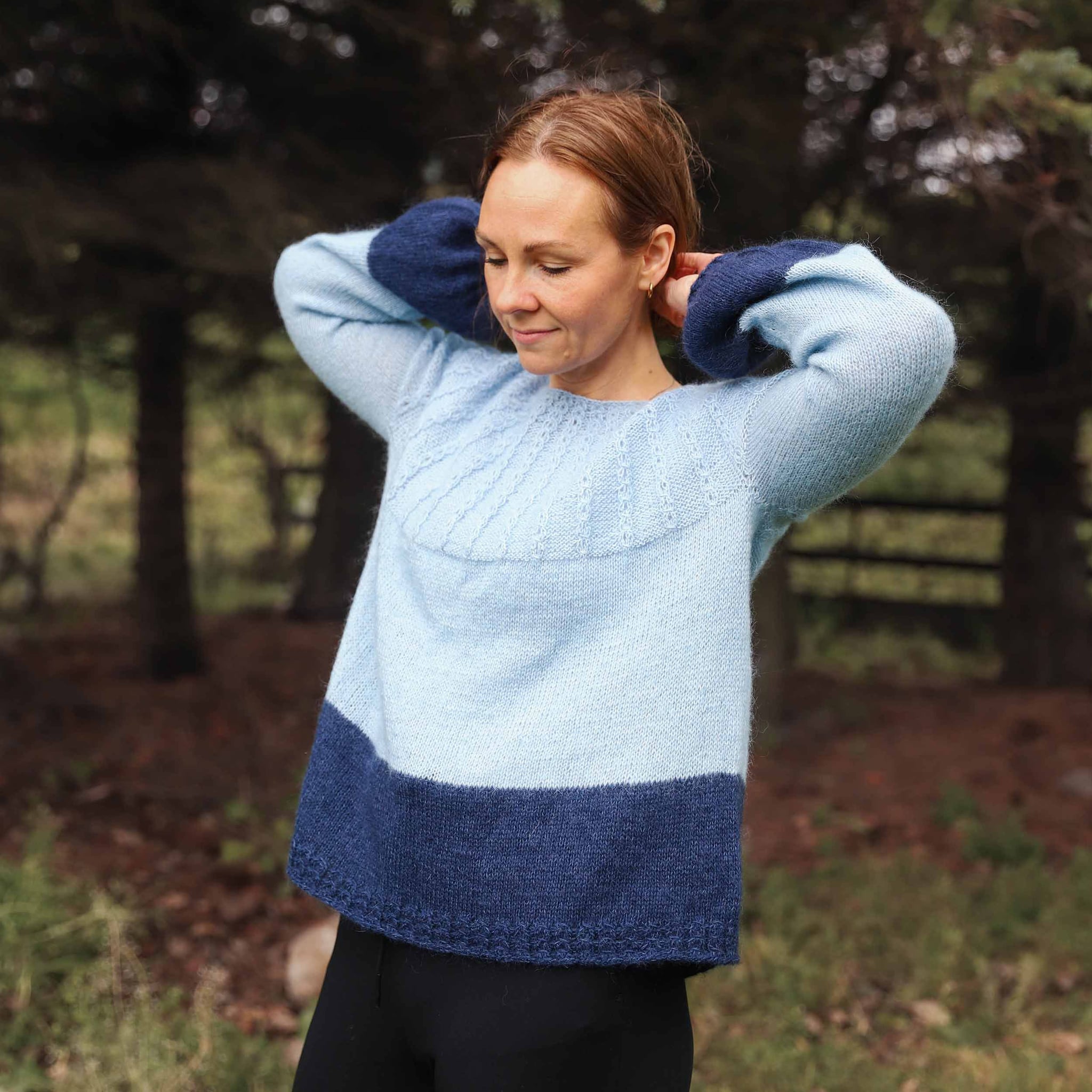 Perla adult sweater knitting pattern