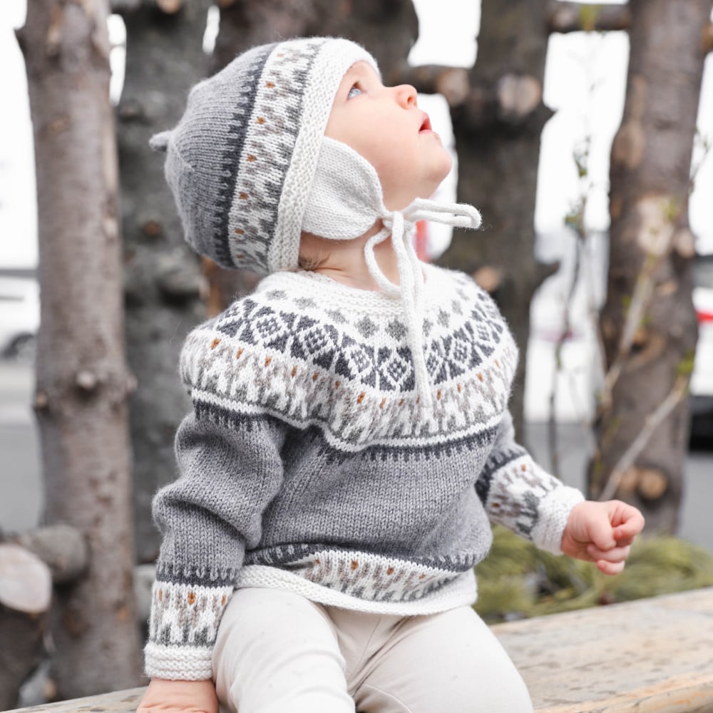 Ebba toddler sweater and hat knitting pattern