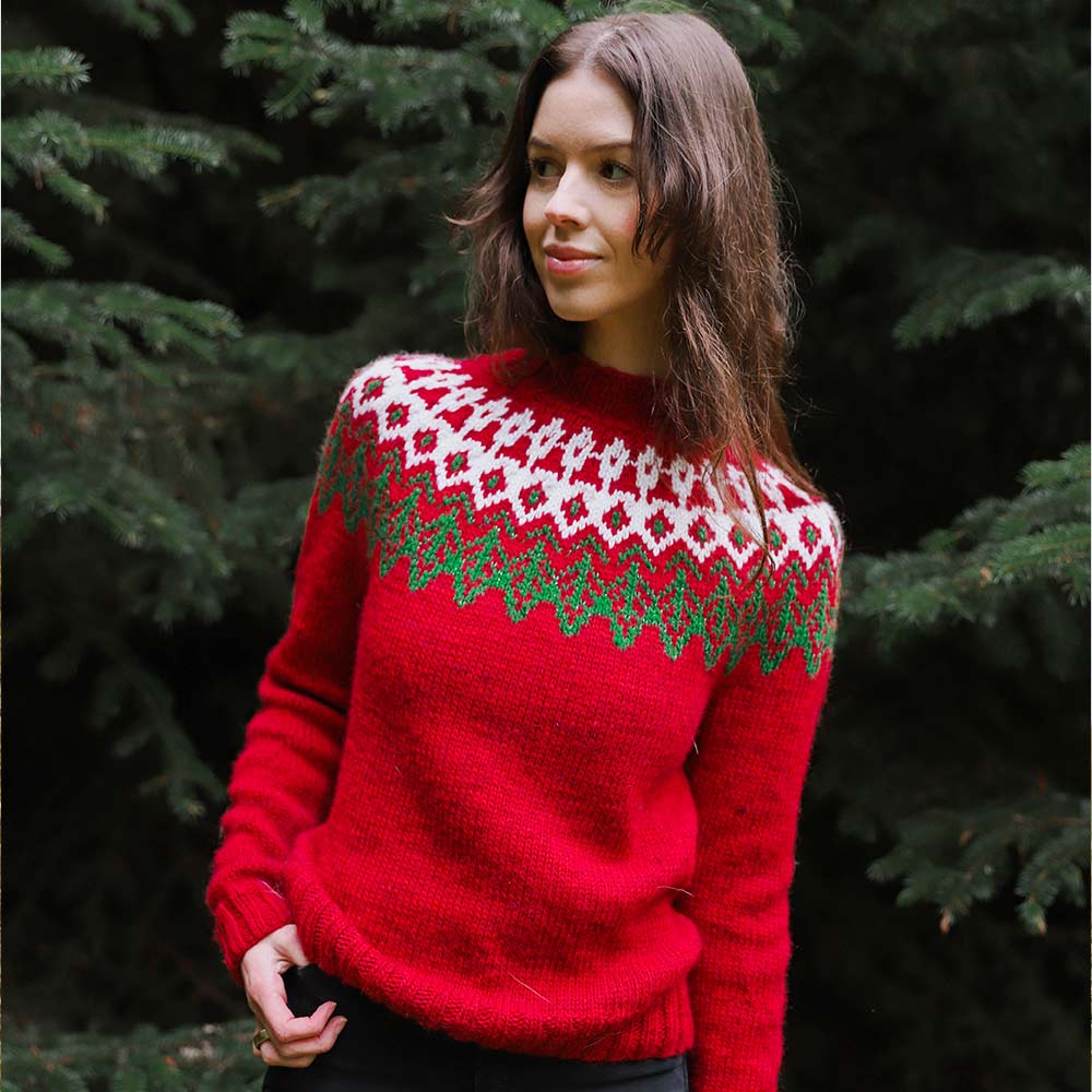 Erna classic sweater knitting pattern