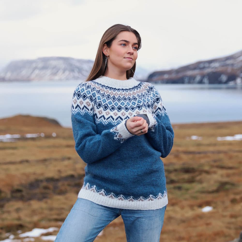 Lóa classic pattern sweater knitting pattern