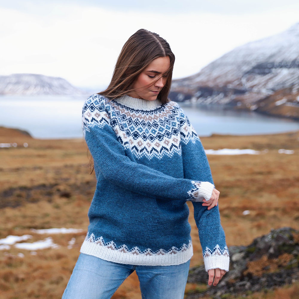 Lóa classic pattern sweater knitting pattern
