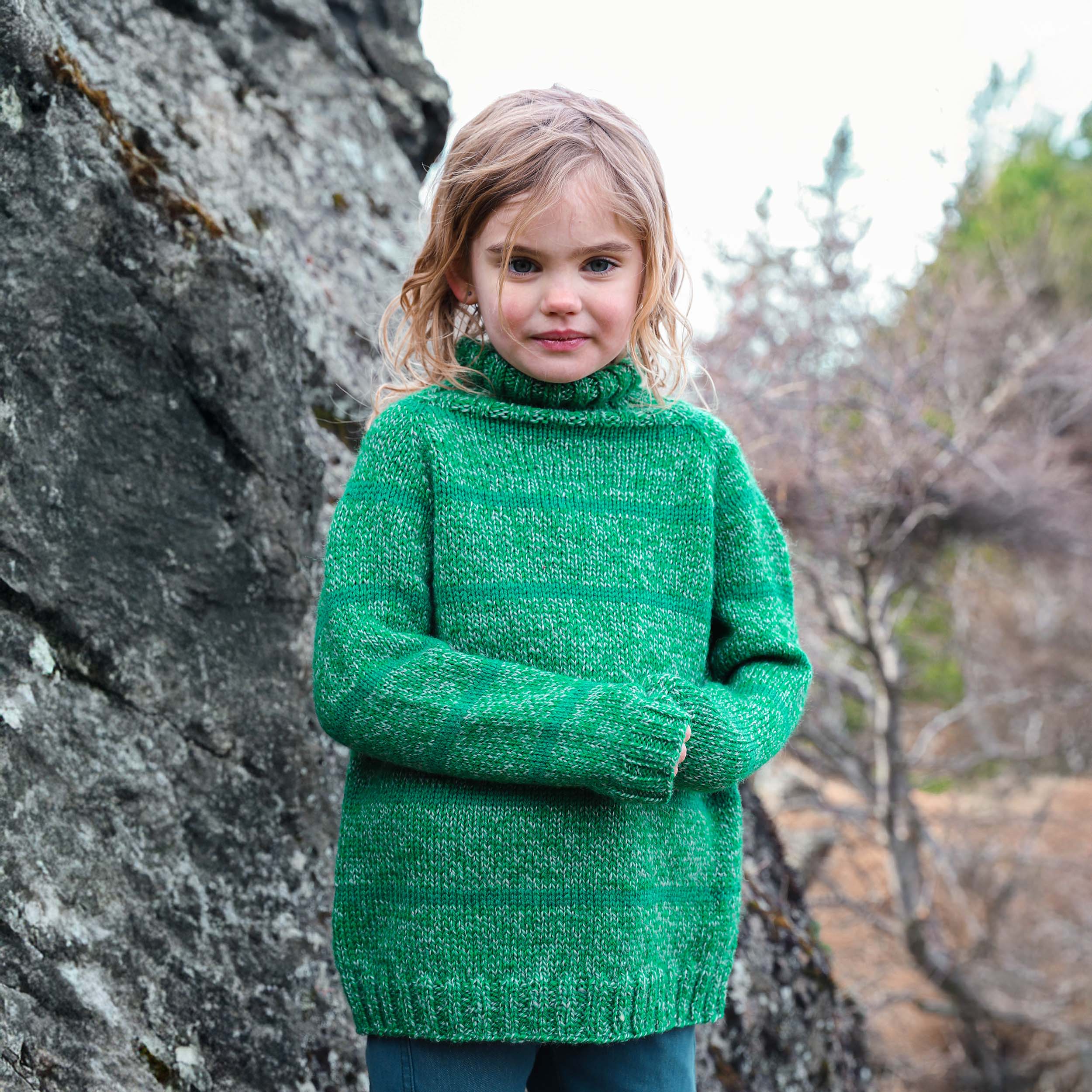 Ylfingur simple kids sweater knitting pattern