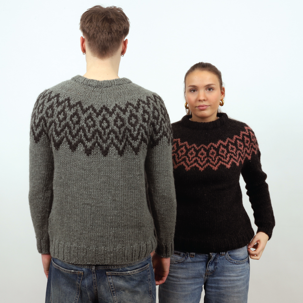 Krummi classic patterned sweater knitting pattern
