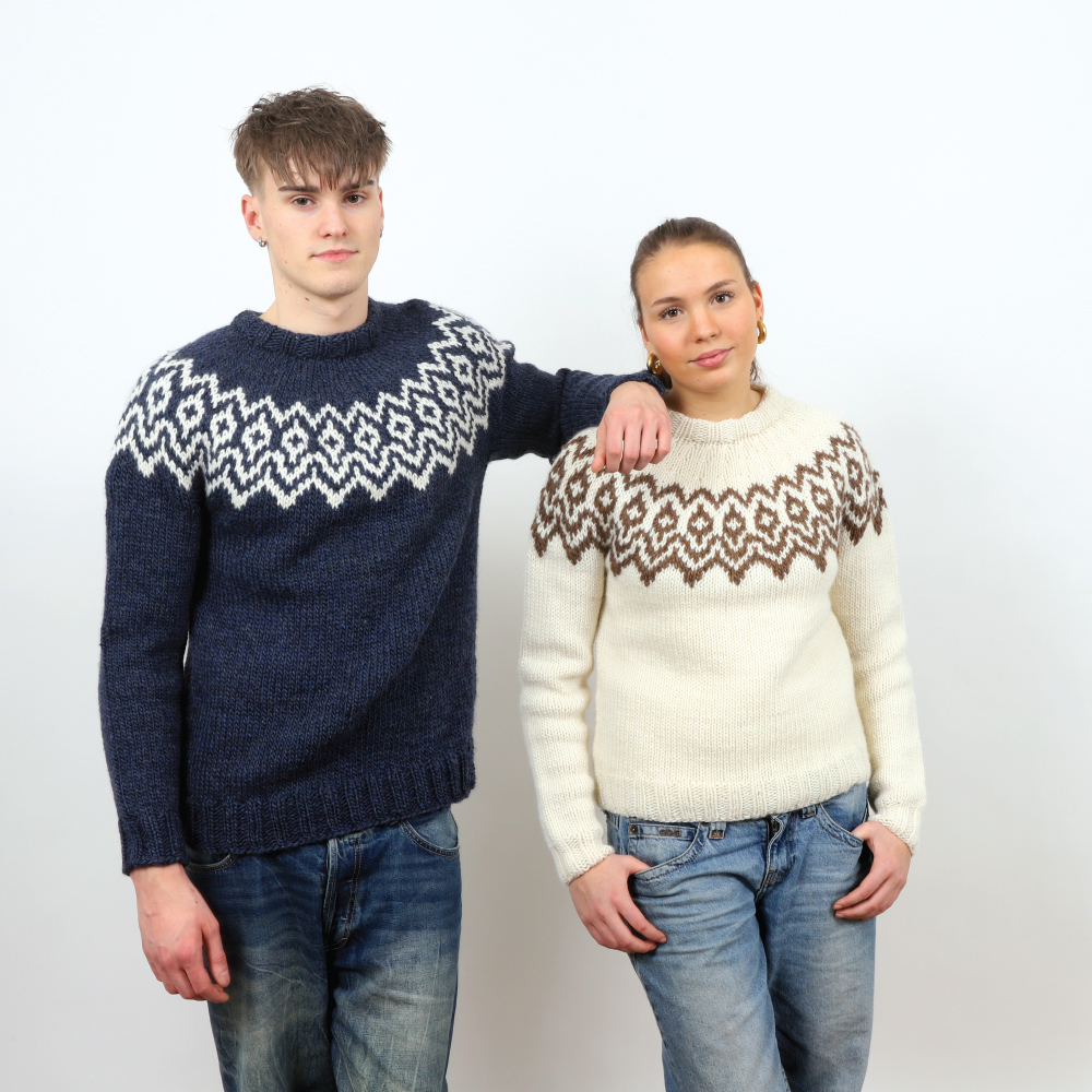 Krummi classic patterned sweater knitting pattern