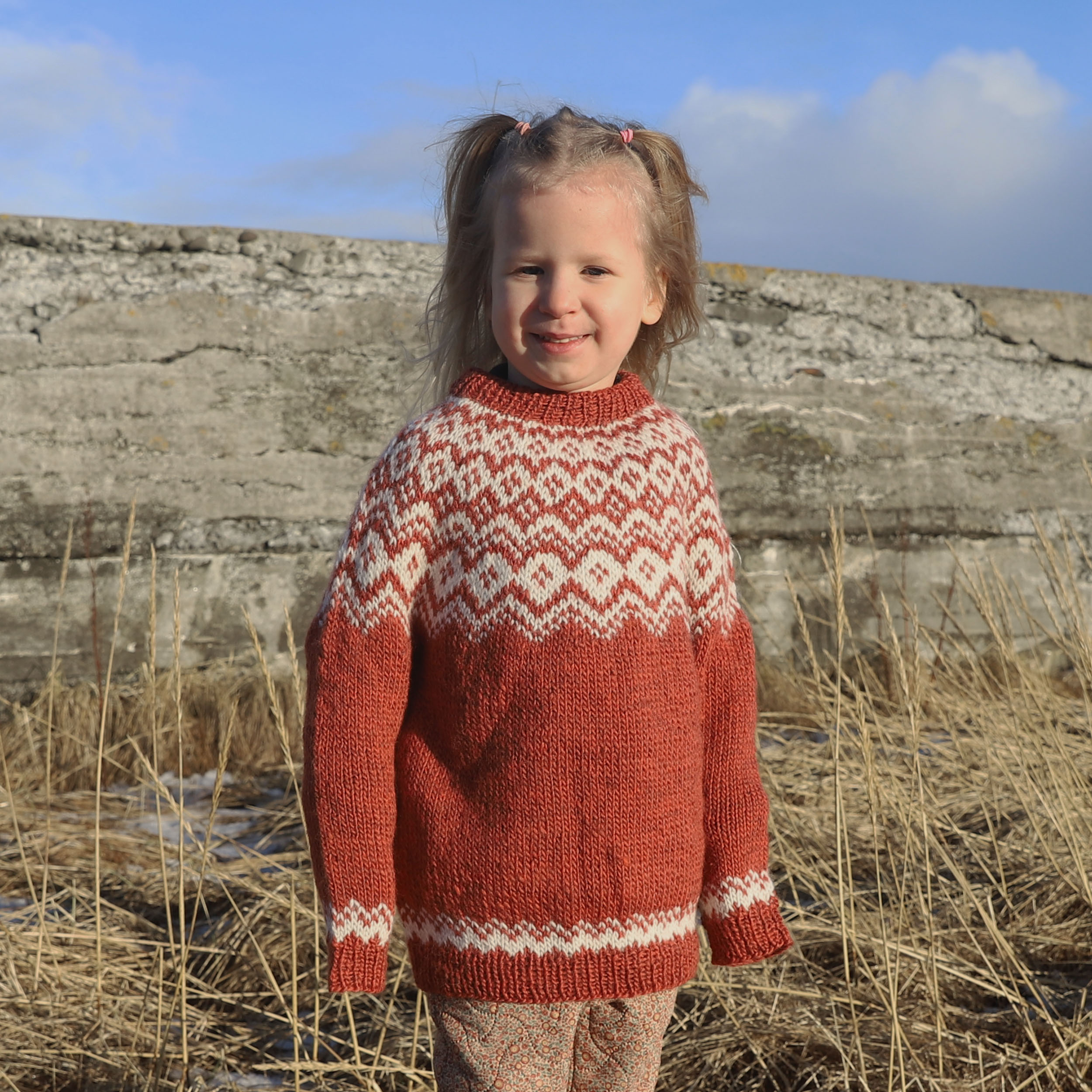 Rita kids sweater knitting pattern