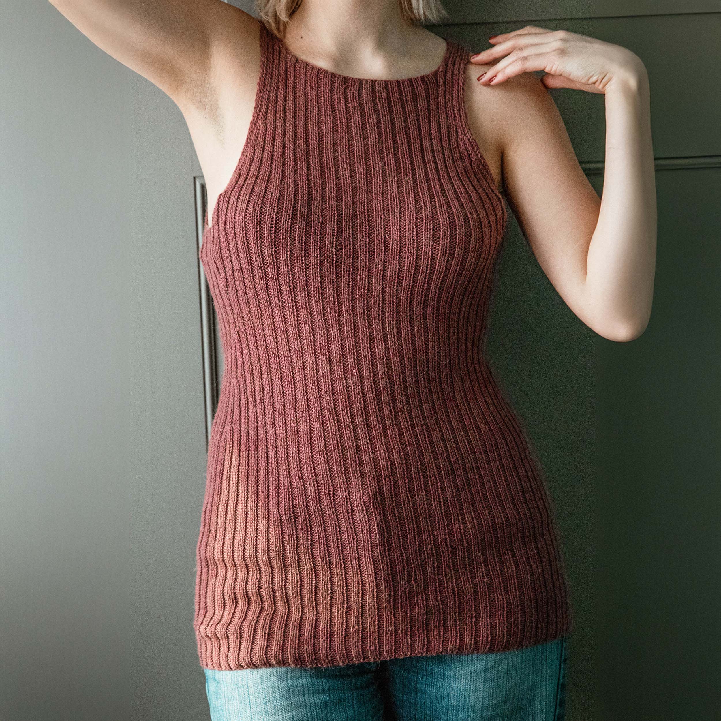 Frigg tank top knitting pattern