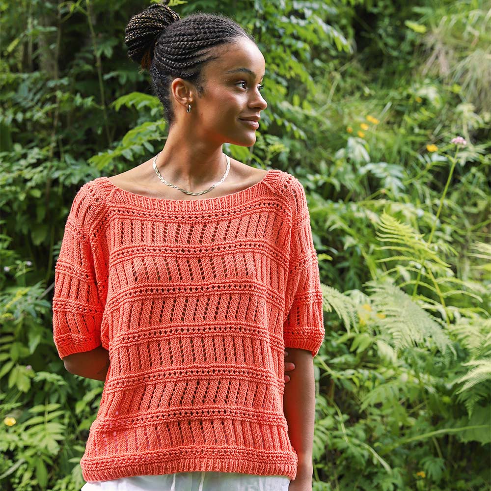 Andrea summer t-shirt knitting pattern