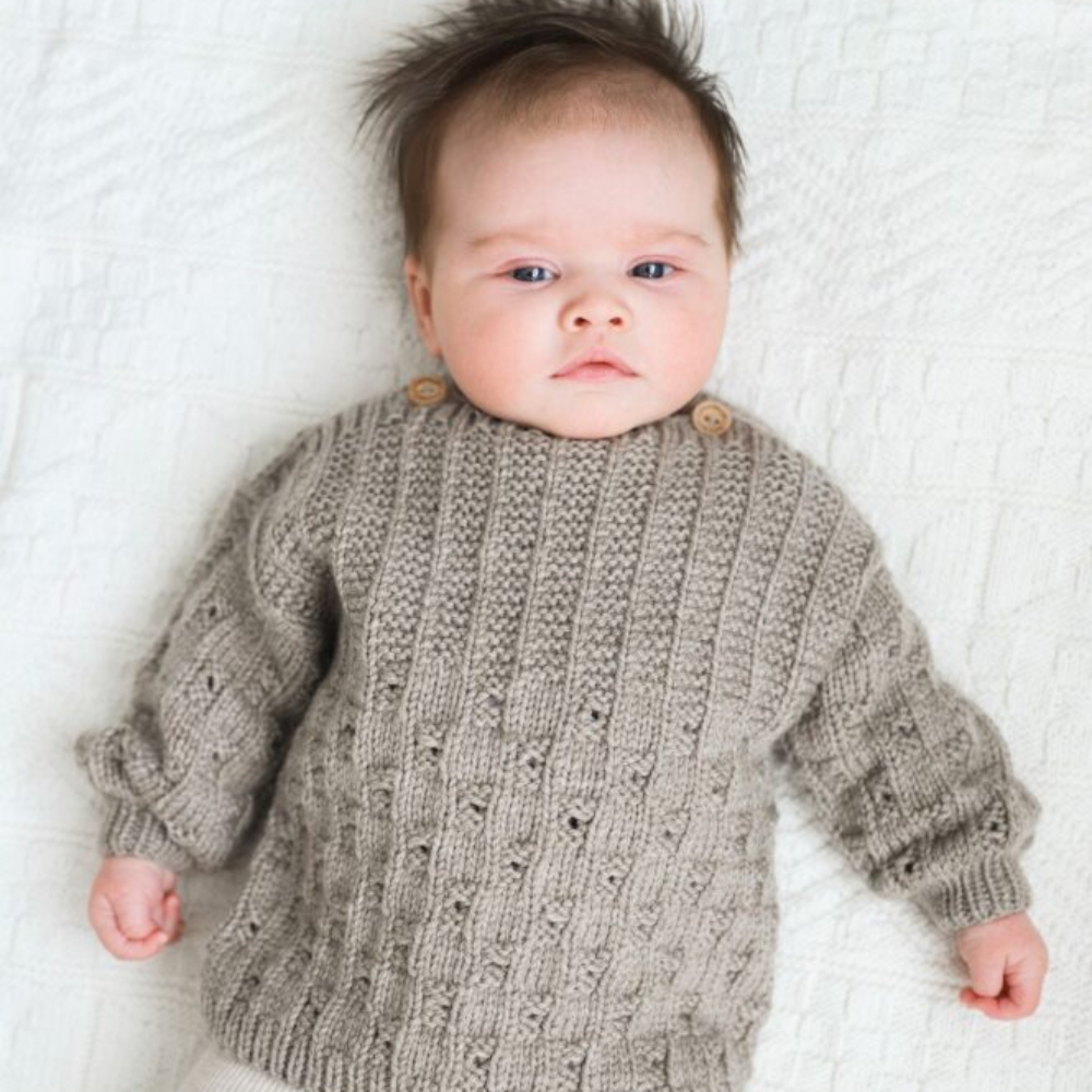Mosi newborn sweater knitting pattern