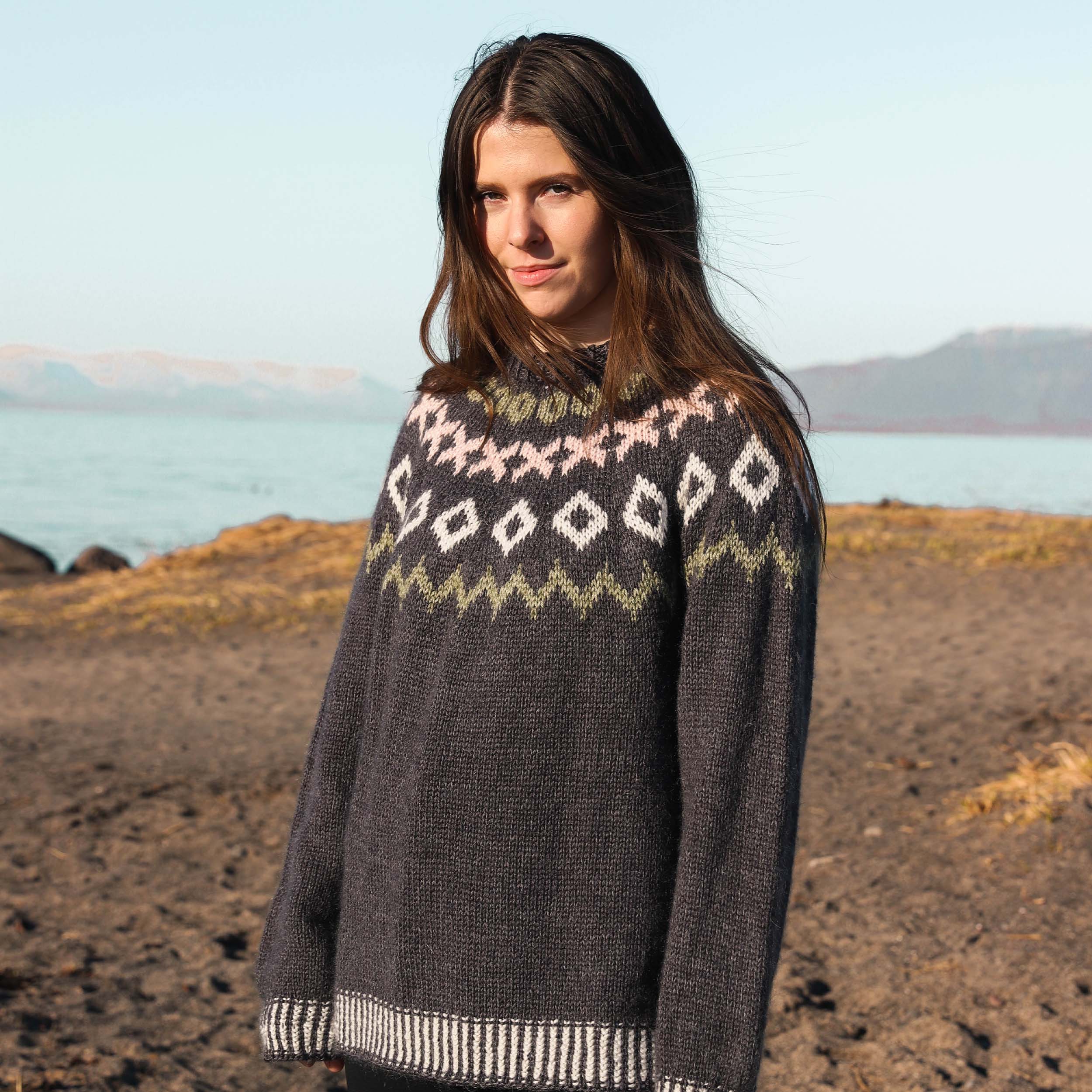 Moss oversized sweater knitting pattern