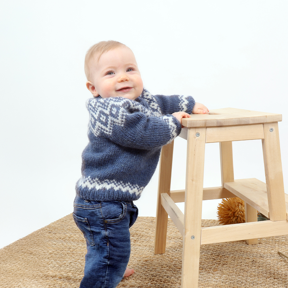 Rita toddler sweater knitting pattern