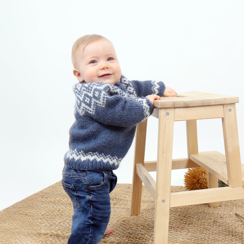 Rita toddler sweater knitting pattern