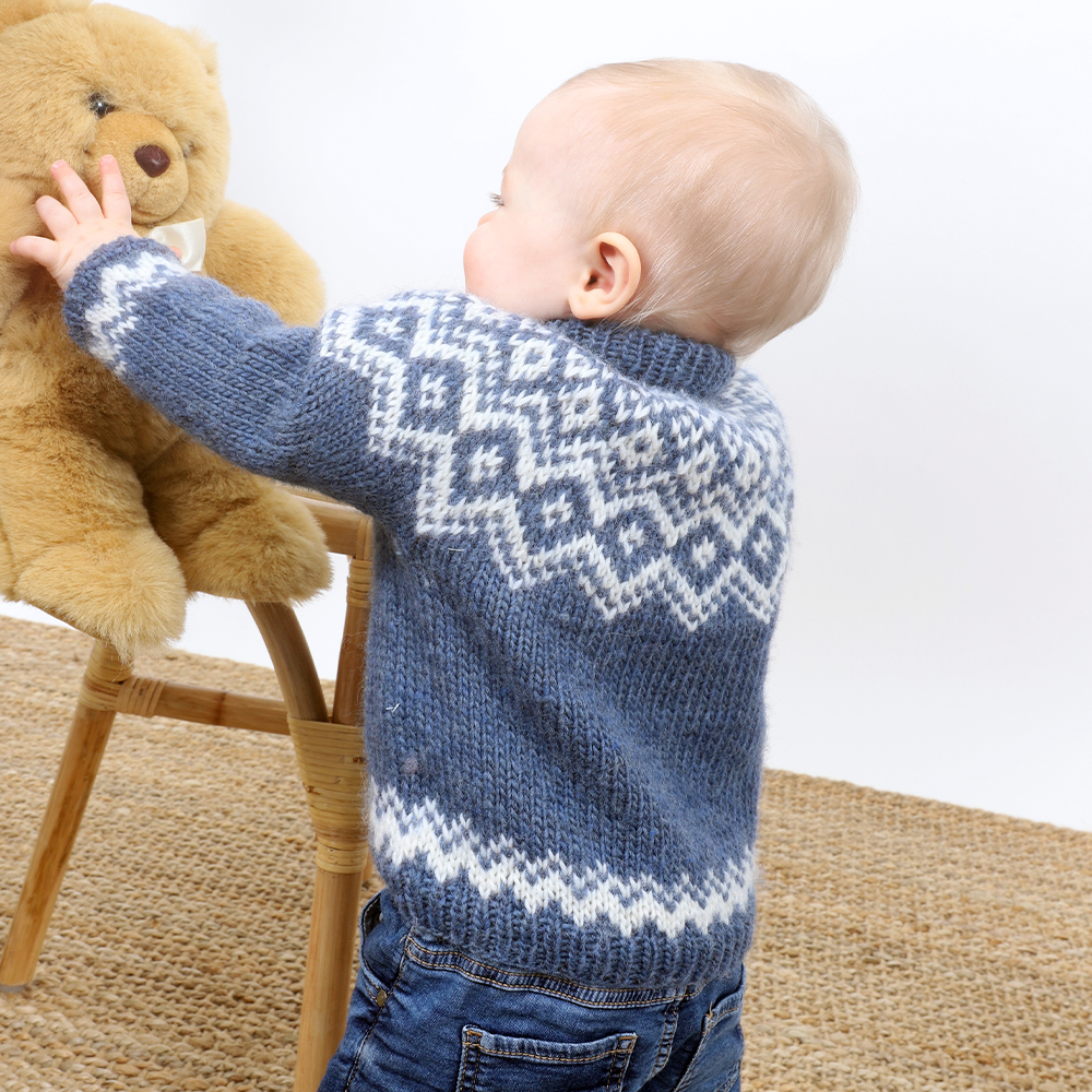 Rita toddler sweater knitting pattern