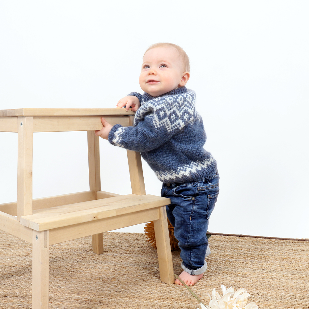 Rita toddler sweater knitting pattern