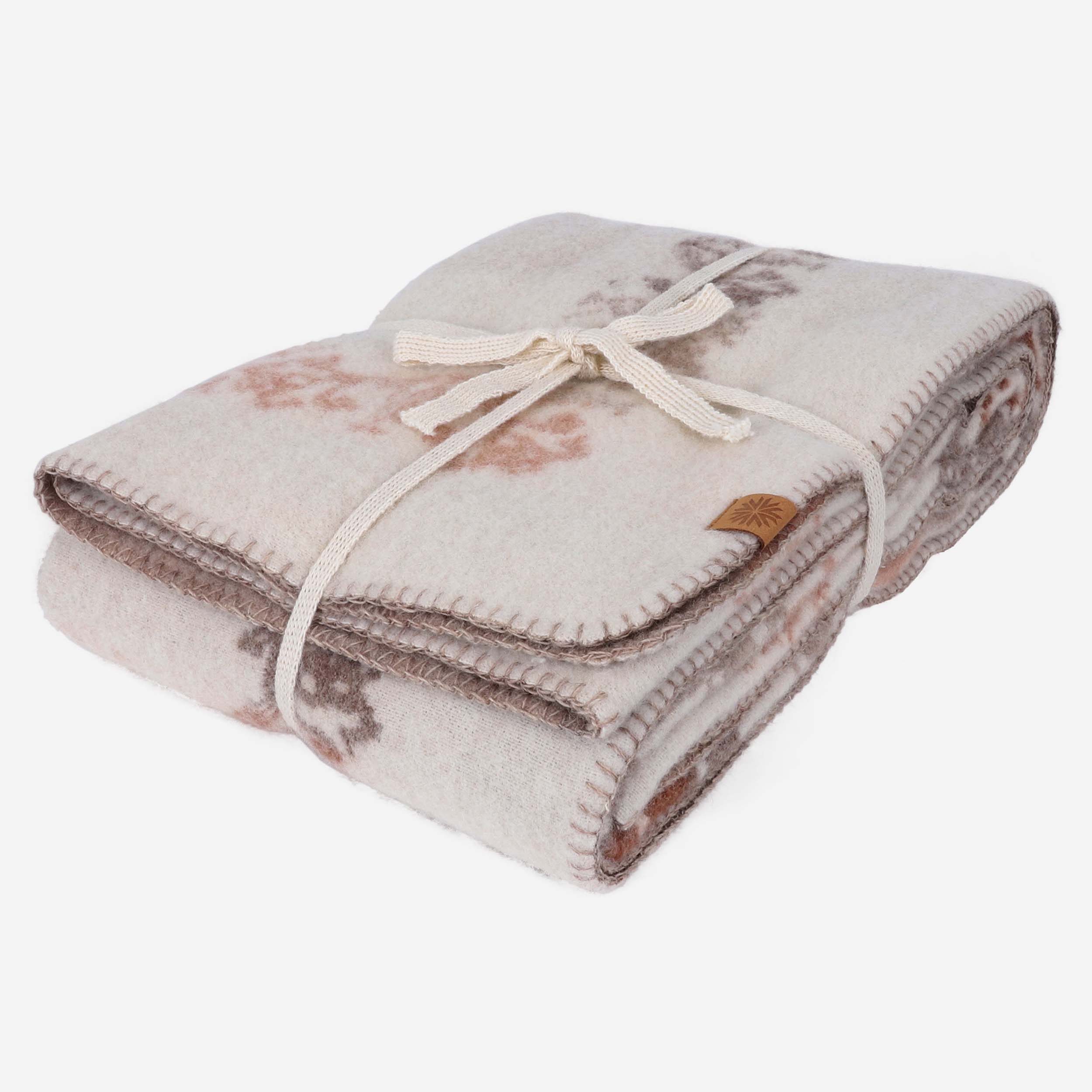 Söðulhólar Icelandic patterned wool blanket