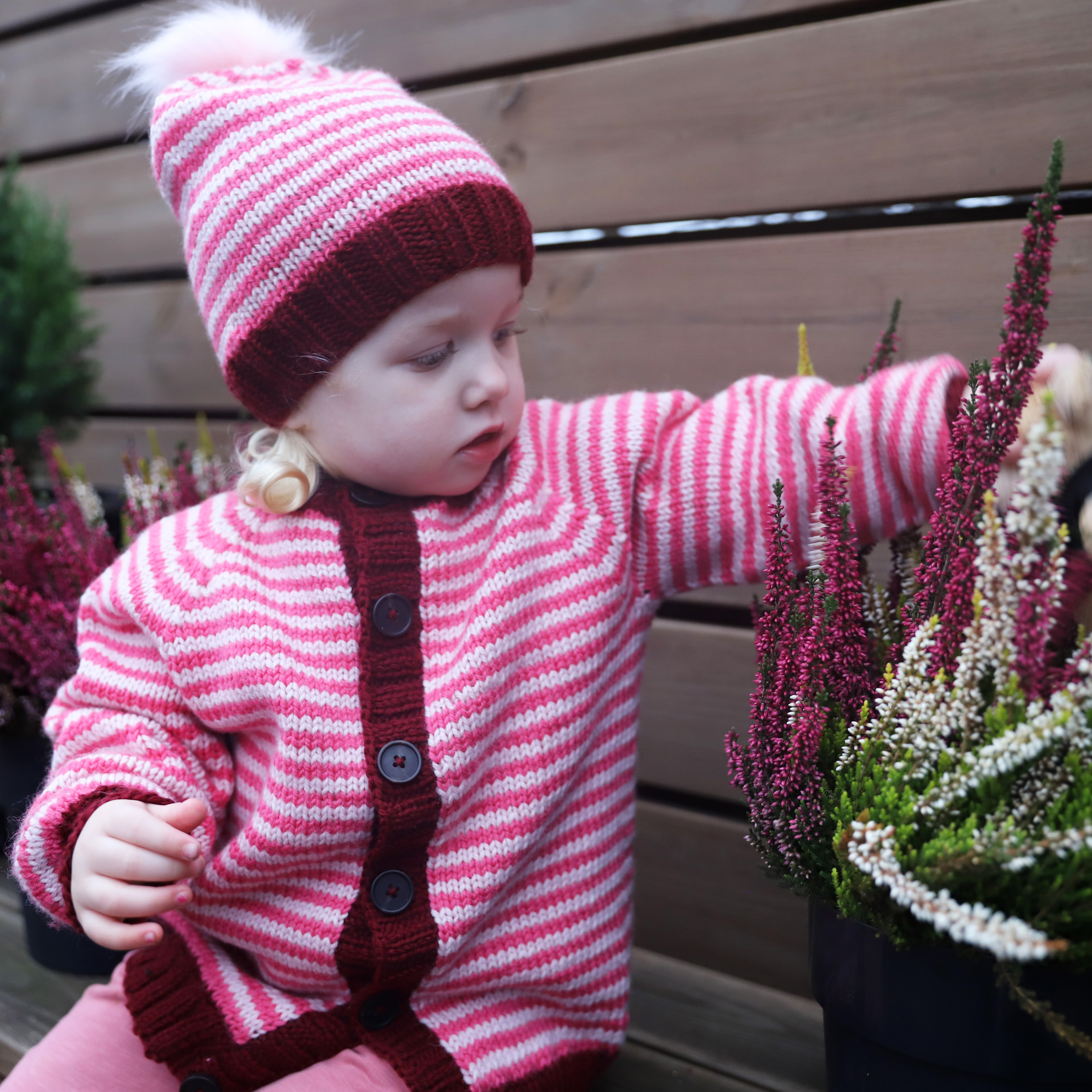 Ramba striped kids set knitting pattern
