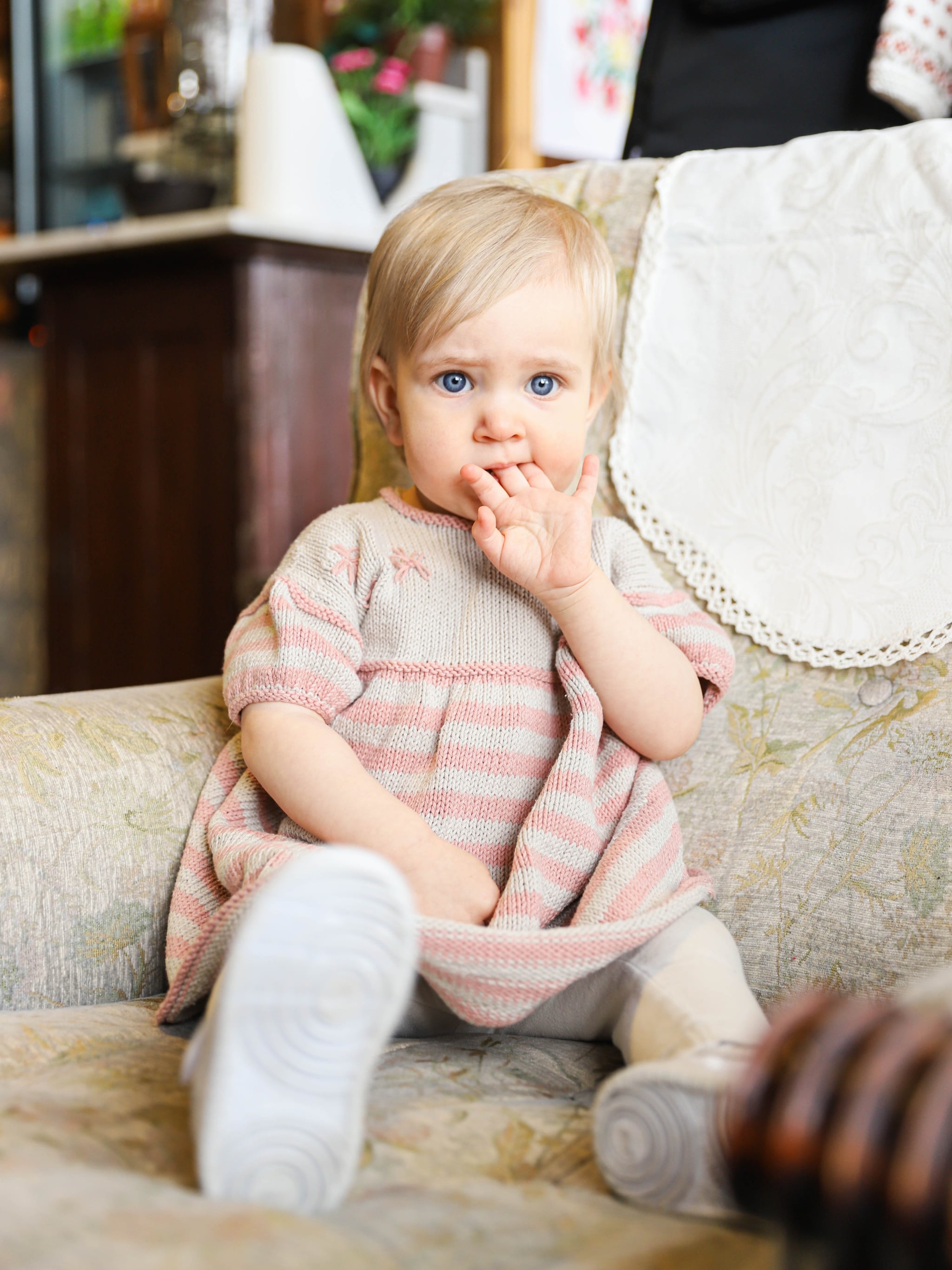 Anja kids dress knitting pattern