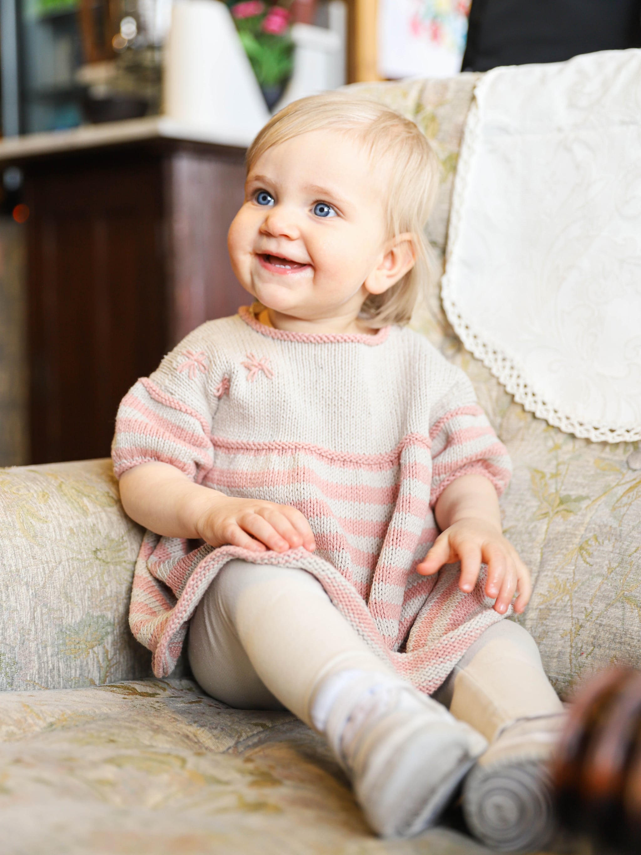 Anja kids dress knitting pattern