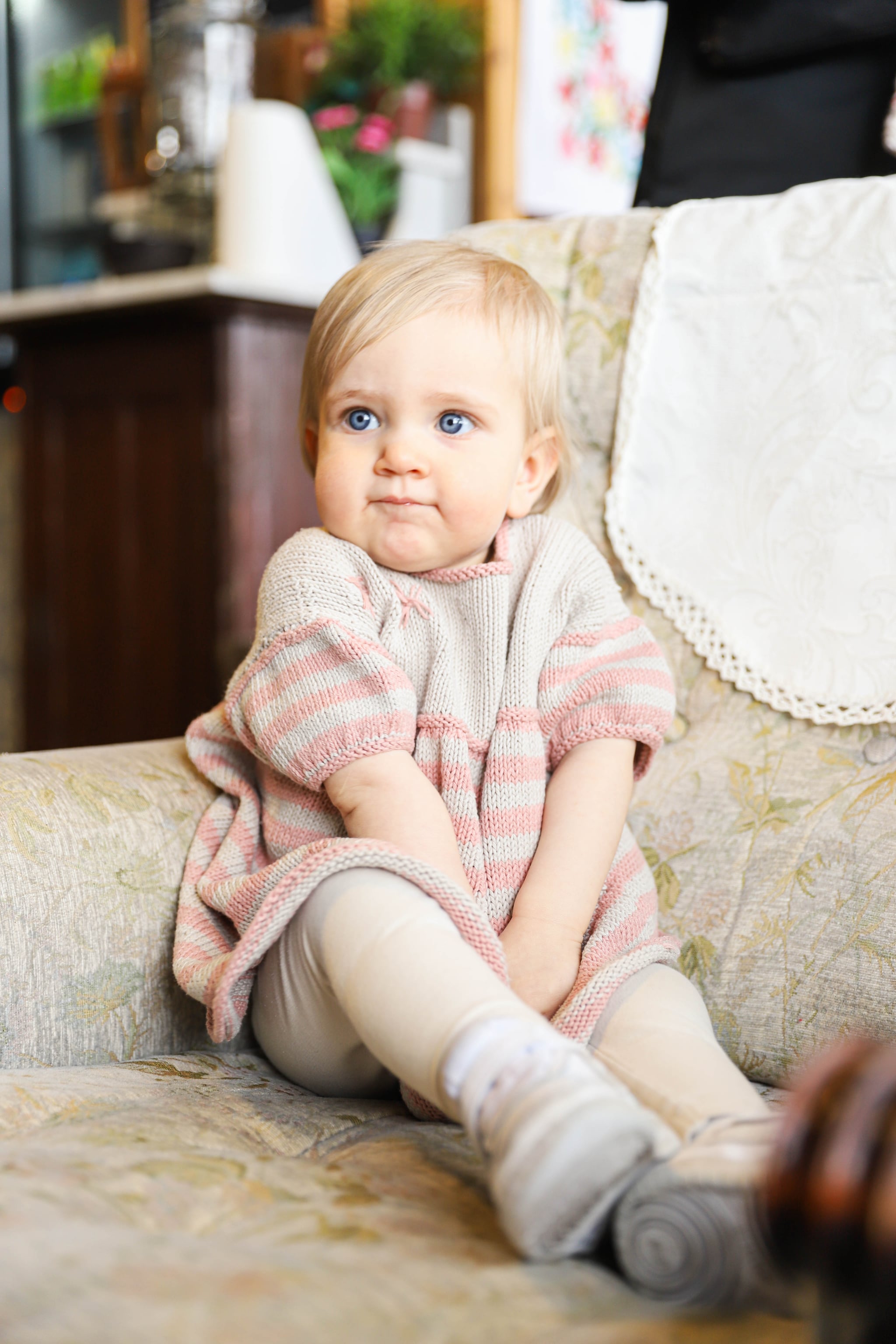 Anja kids dress knitting pattern