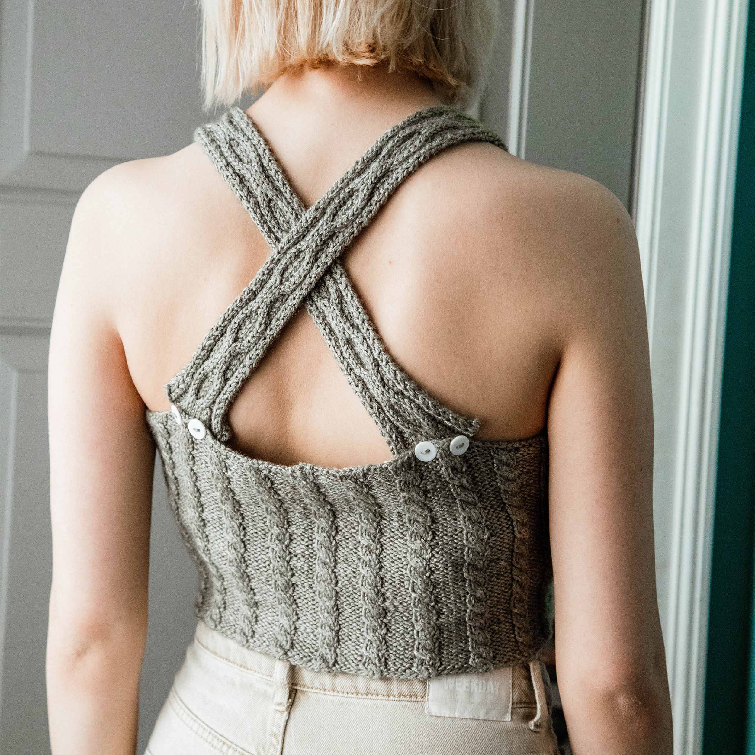 Brianna patterned top knitting pattern