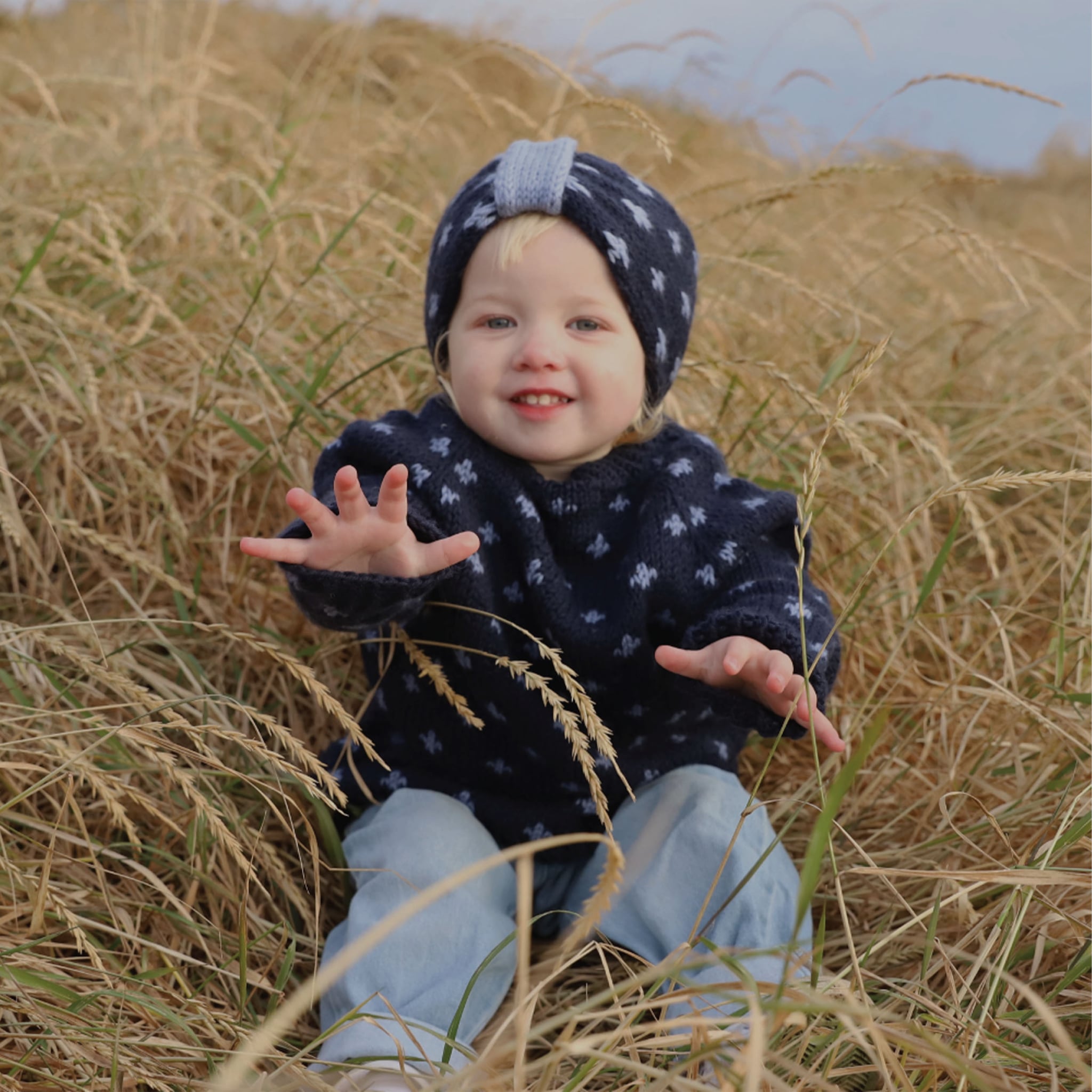 Lóla kids sweater and headband knitting pattern