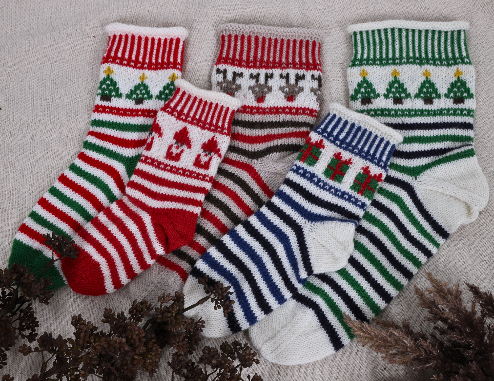 Jólagleði jólasokkar prjónauppskrift