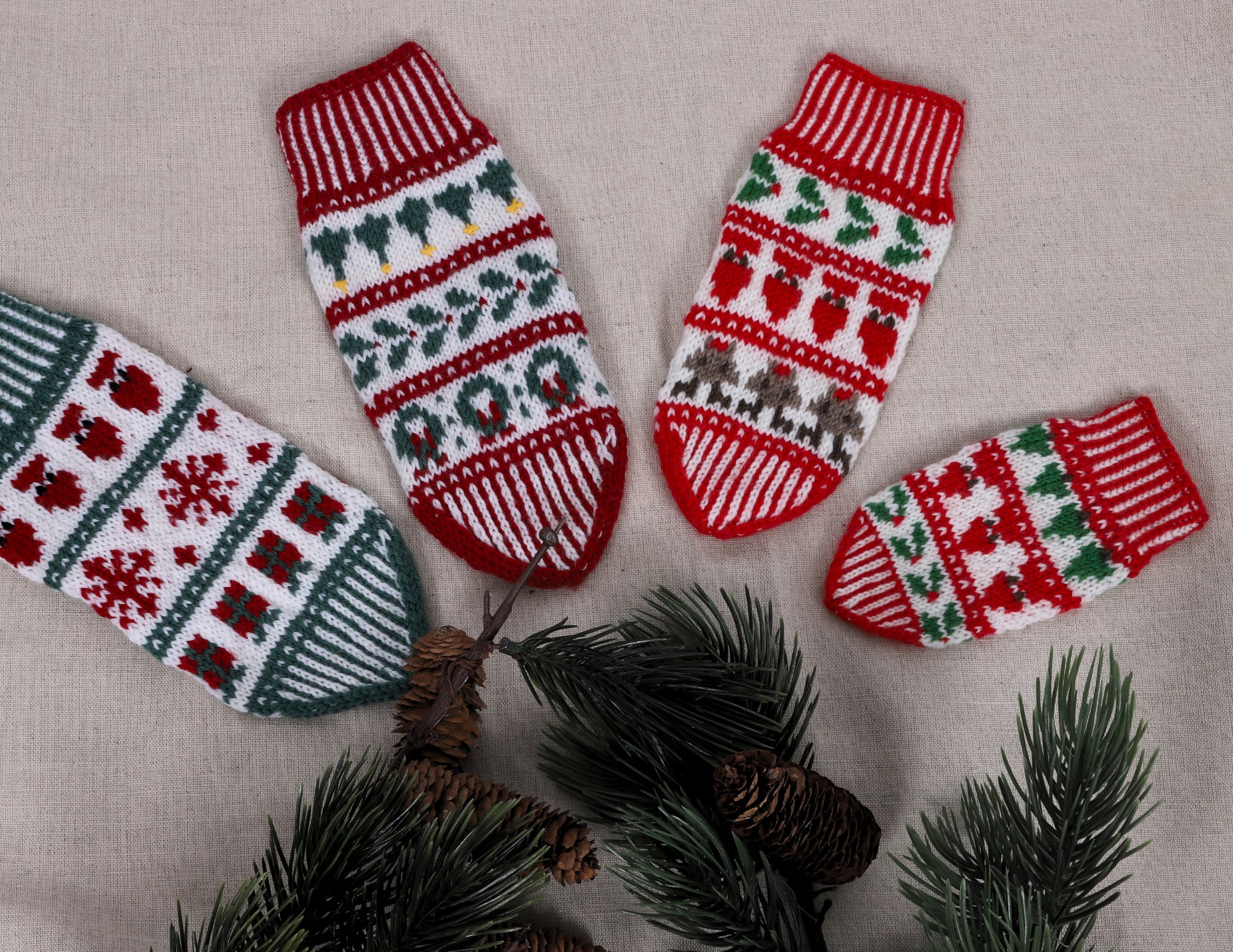 Jólagleði Strickmuster für Weihnachtshandschuhe
