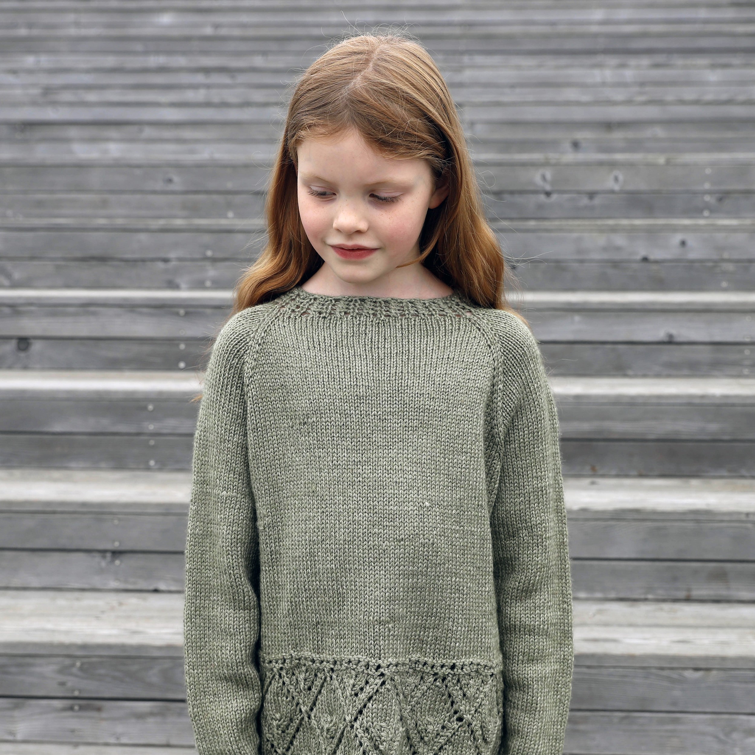 Lotta kids long sweater knitting pattern