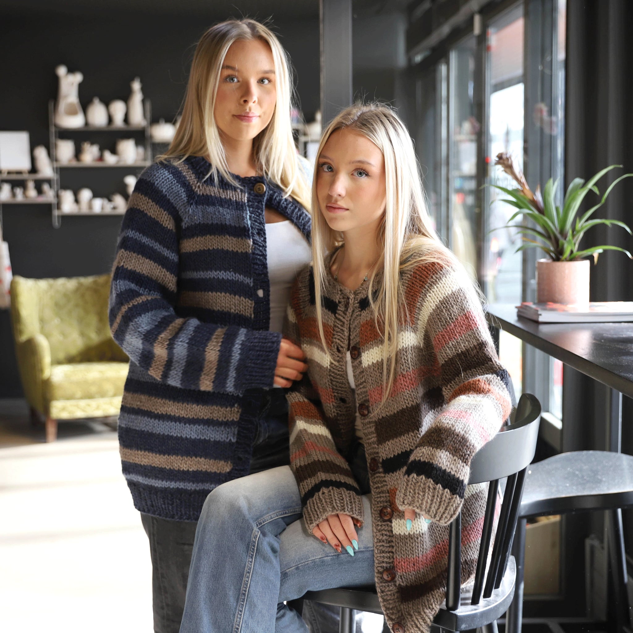 Finka adult cardigan knitting pattern