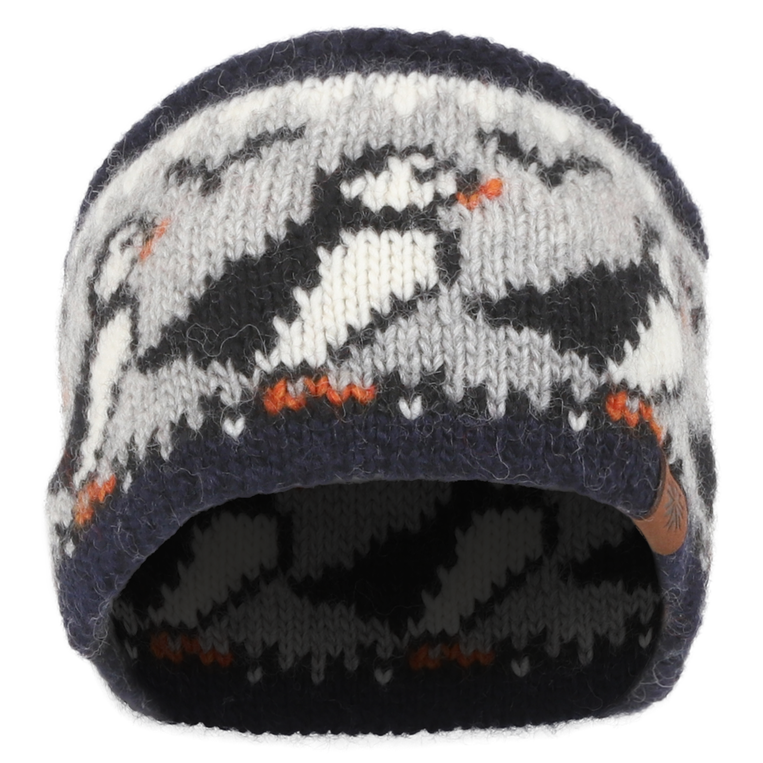 Lundi wool headband with puffin pattern